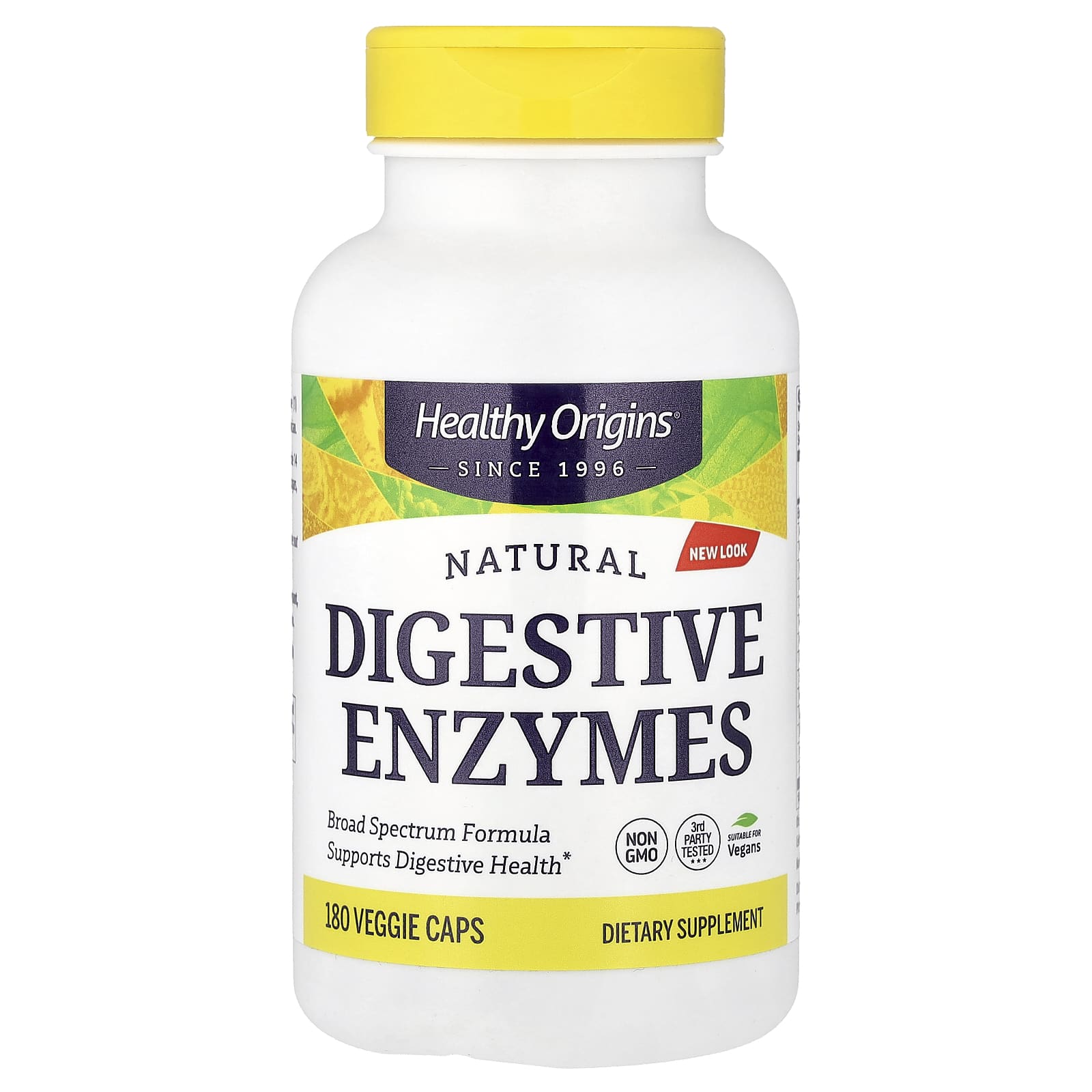 Healthy Origins Natural Digestive Enzymes – 180 gélules végétales — Tunisie