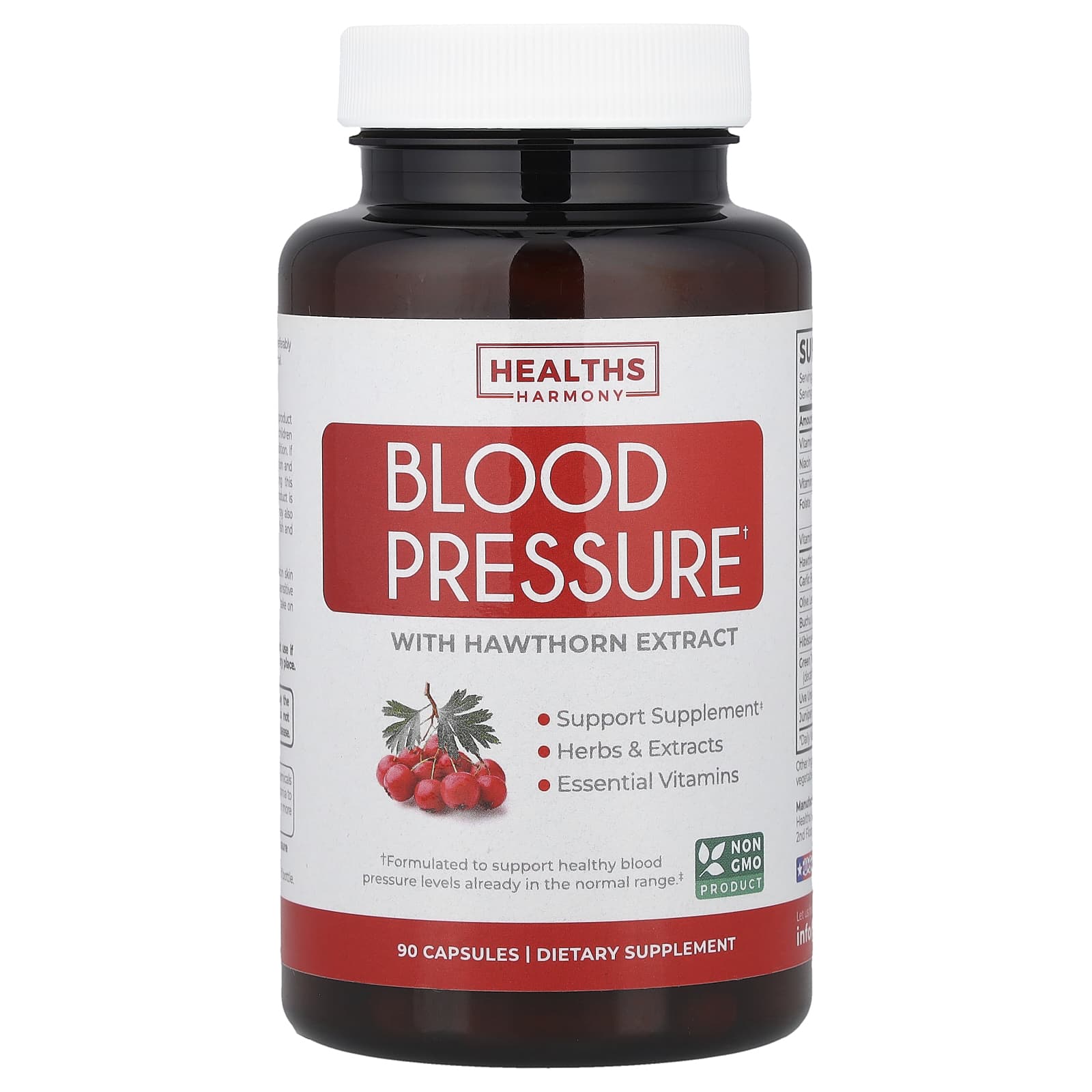 Healths Harmony Blood Pressure With Hawthorn Extract – 90 gélules — Tunisie