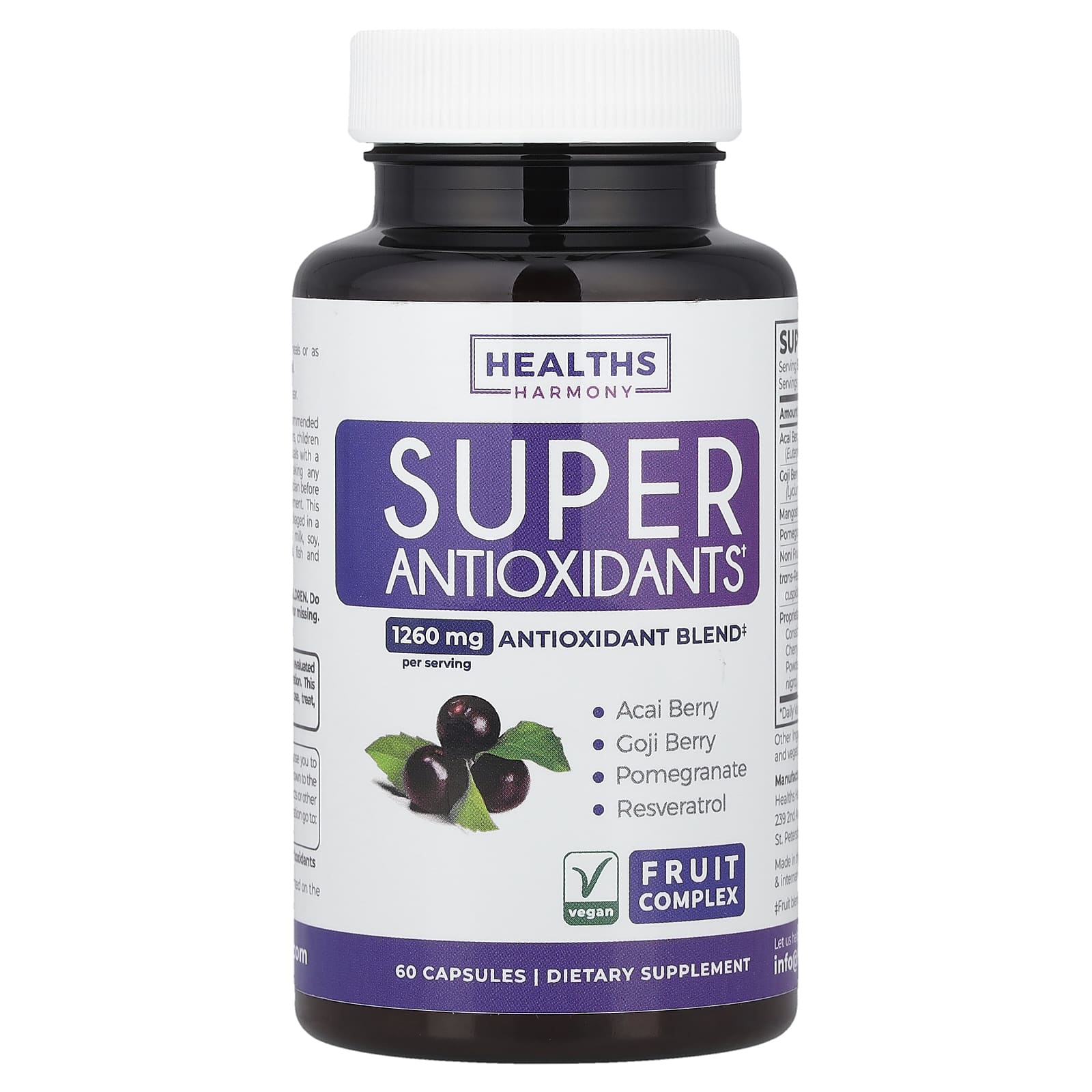 Healths Harmony Super Antioxidants – 60 gélules — Tunisie