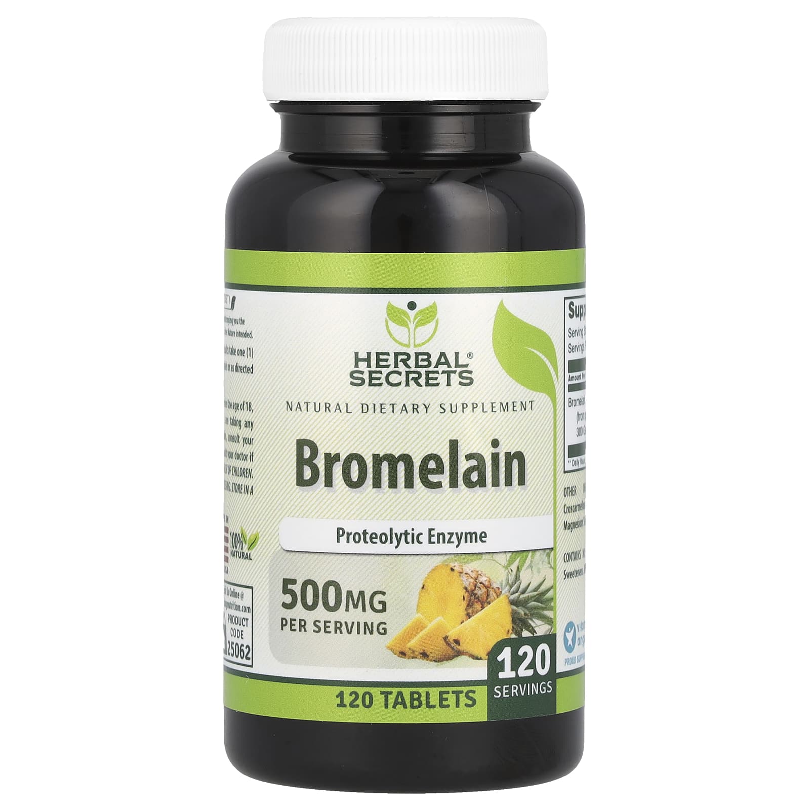 Herbal Secrets Bromelain – 120 comprimés — Tunisie