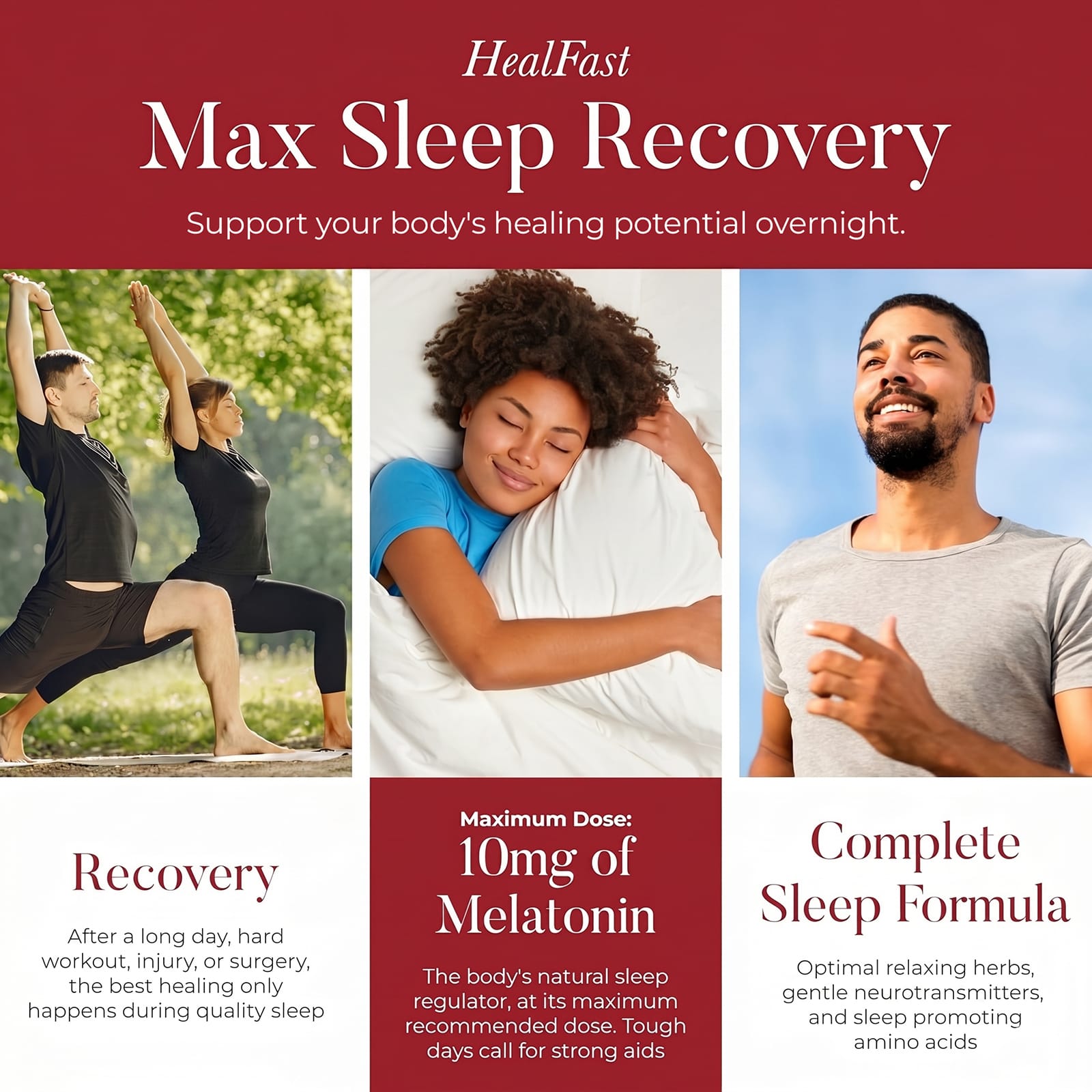 HealFast Max Sleep Recovery – 60 gélules — étiquette 1