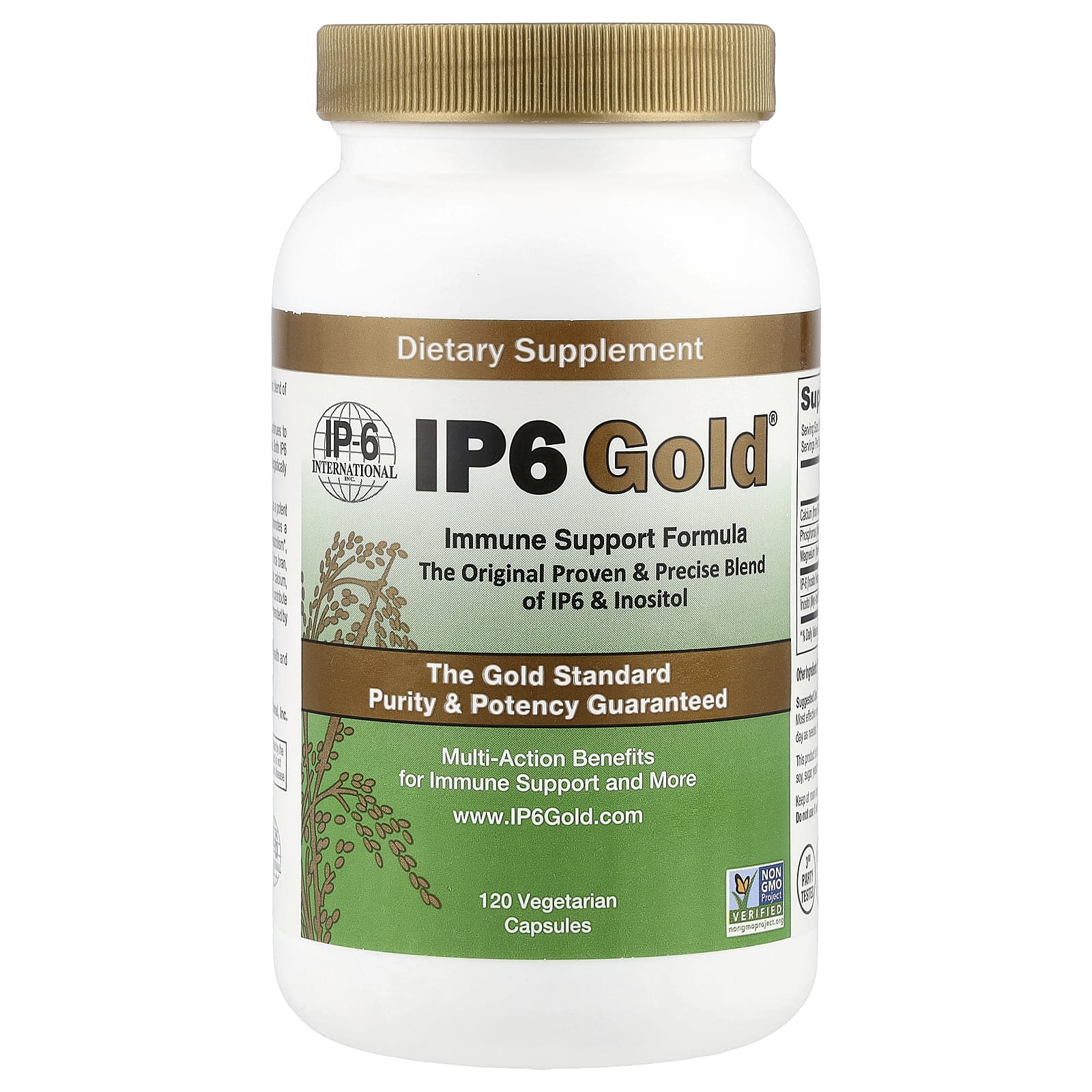 IP-6 International IP6 Gold, Immune Support Formula – 120 gélules végétales — Tunisie