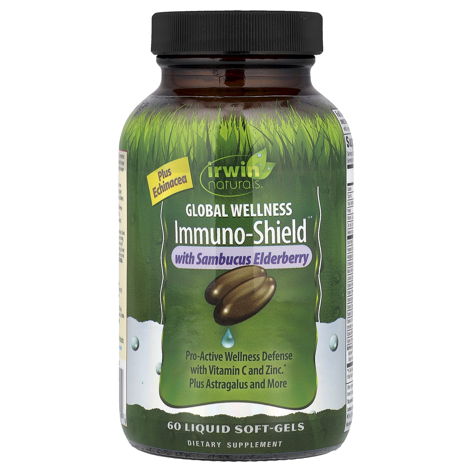 Irwin Naturals Global Wellness Immuno-Shield with Sambucus Elderberry, 60 Liquid Soft-Gels – Global Wellness Immuno-Shield with Sambucus Elderberry — Tunisie