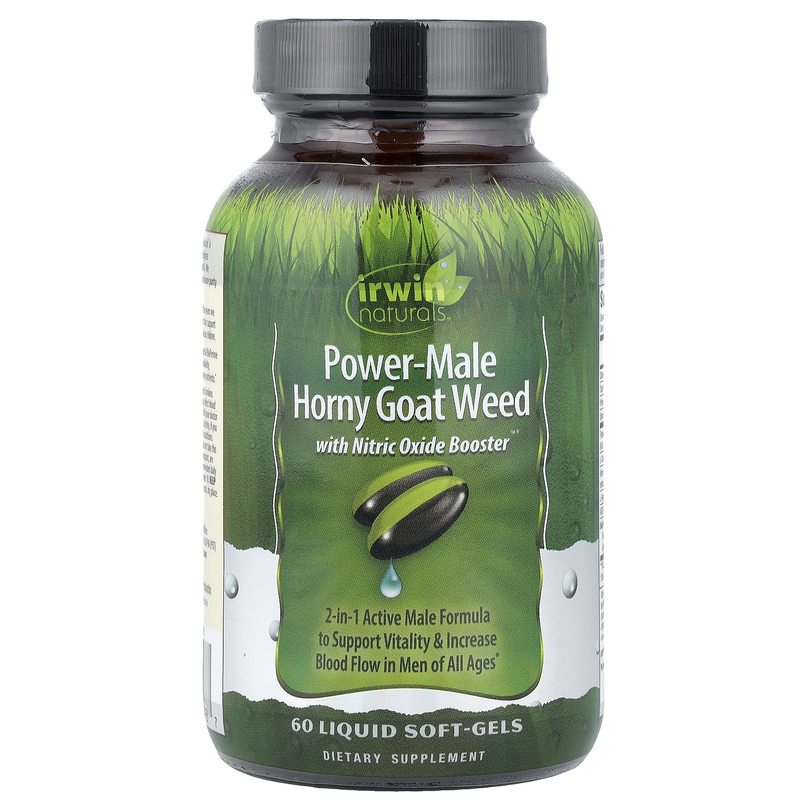 Irwin Naturals Power-Male Horny Goat Weed, With Nitric Oxide Booster, 60 Liquid Soft-Gels — Tunisie