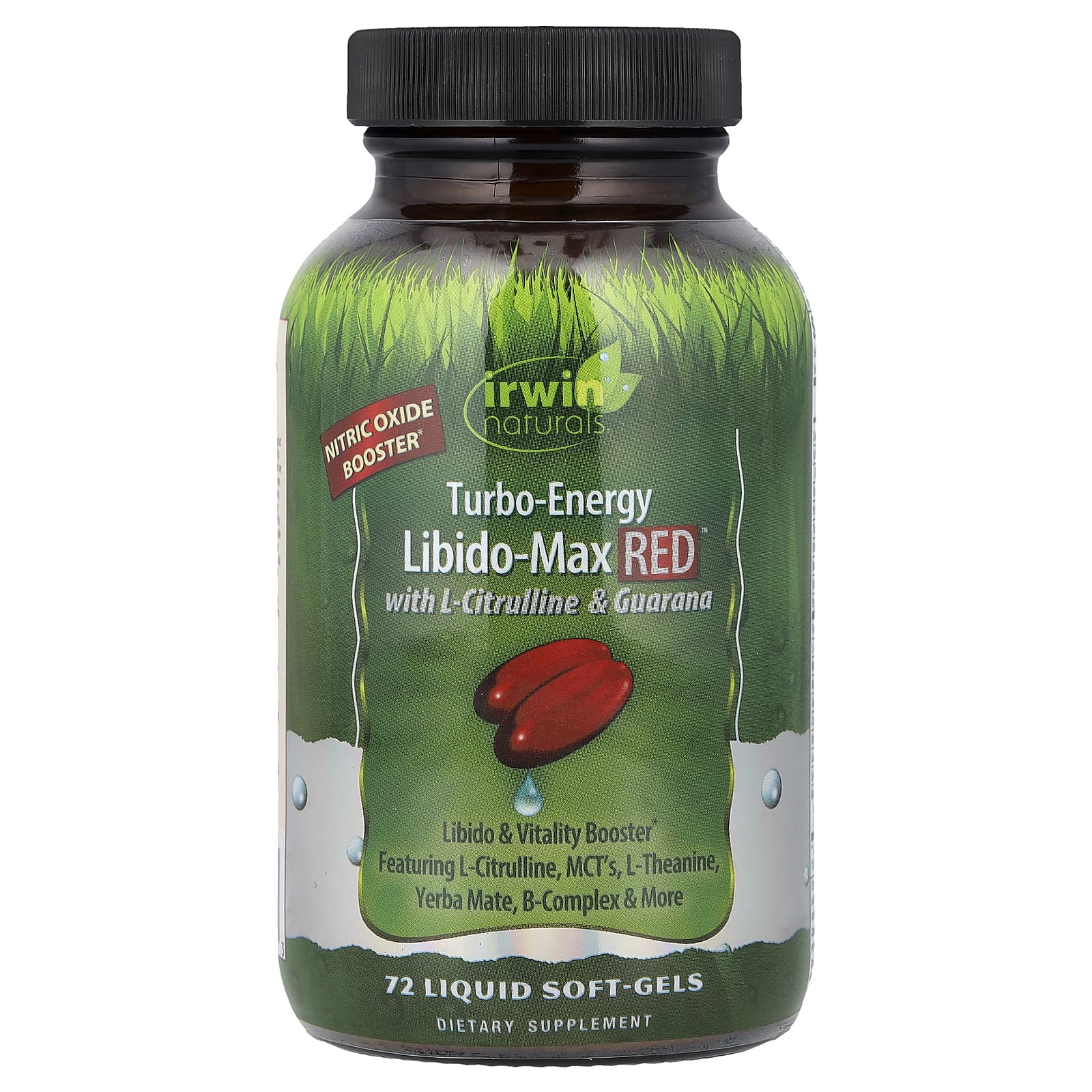 Irwin Naturals Turbo-Energy, Libido-Max RED With L-Citrulline & Guarana, 72 Liquid Soft-Gels — Tunisie