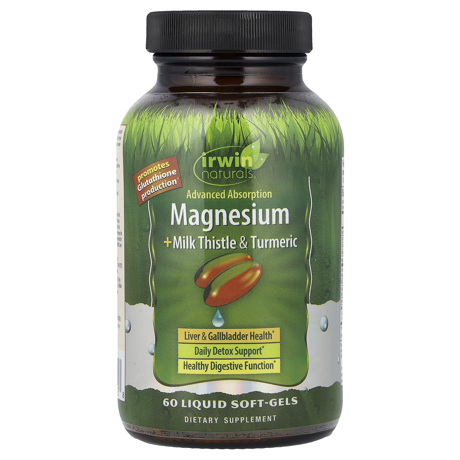 Irwin Naturals Advanced Absorption Magnesium + Milk Thistle & Turmeric, 60 Liquid Soft-Gels — Tunisie