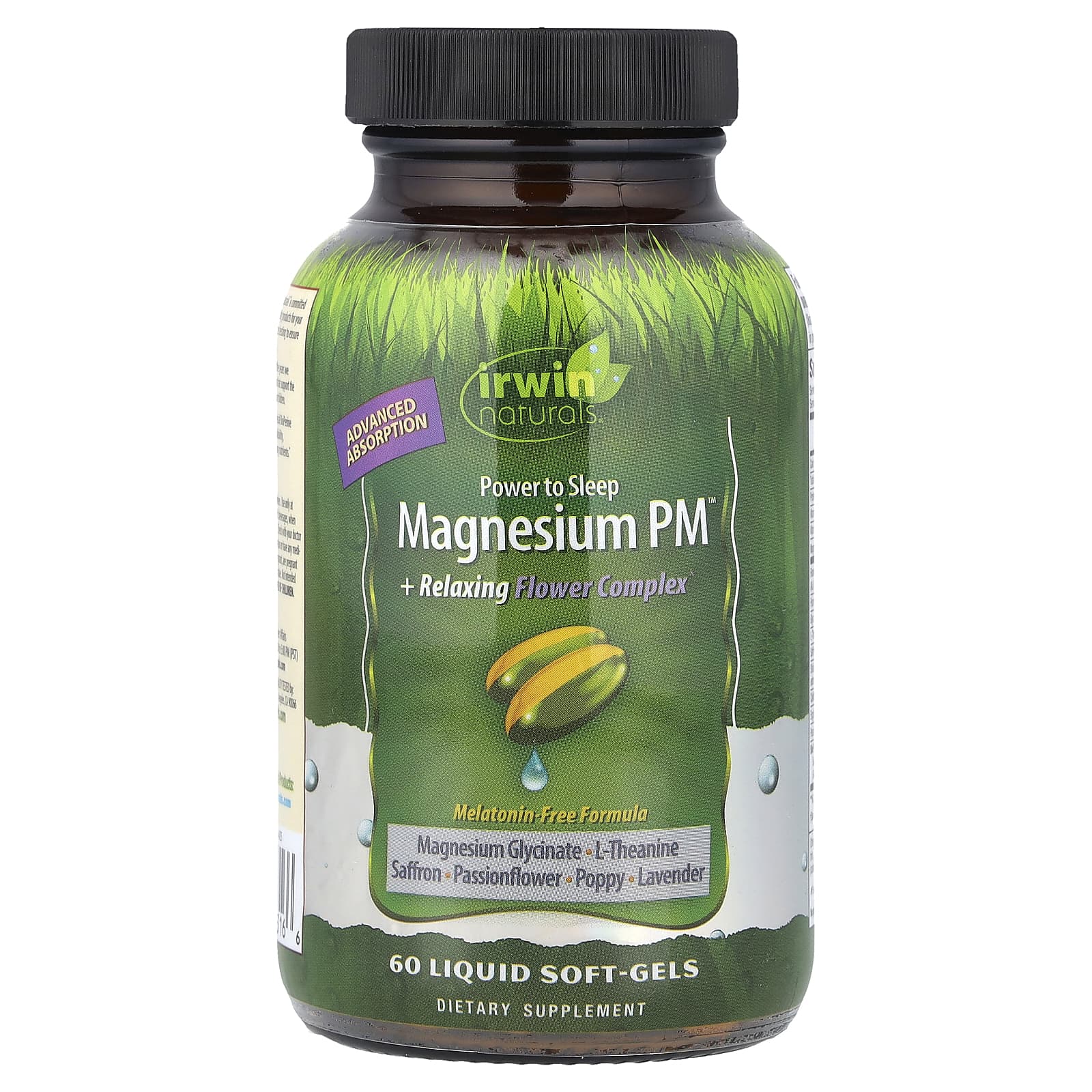 Irwin Naturals Magnesium PM + Relaxing Flower Complex, 60 Liquid Soft-Gels — Tunisie