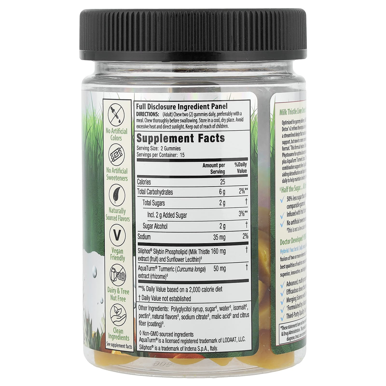 Irwin Naturals Milk Thistle Liver Detox v2 Gummies – Pineapple Citrus – 2 gommes — photo 2 sur 2