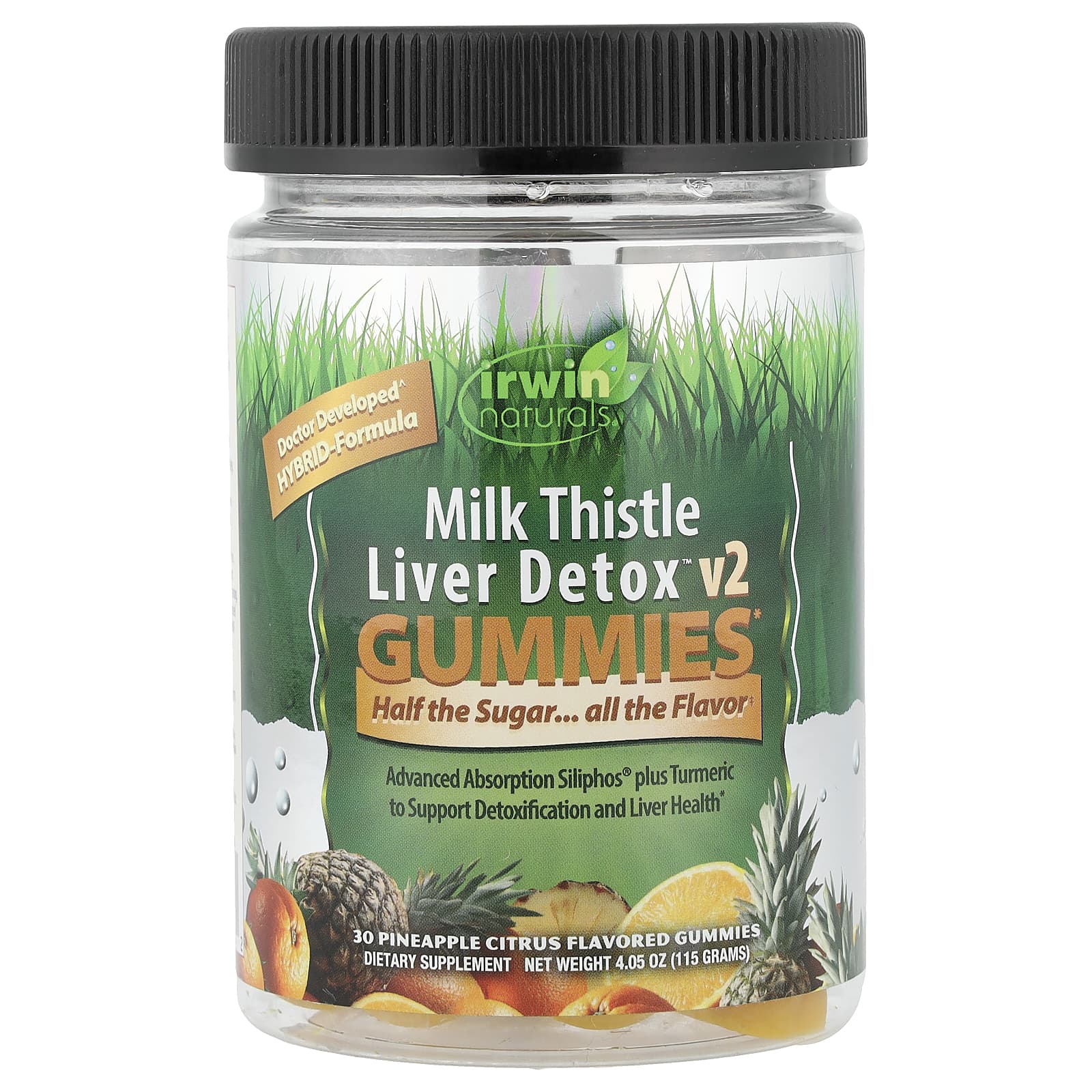 Irwin Naturals Milk Thistle Liver Detox v2 Gummies – Pineapple Citrus – 2 gommes — Tunisie
