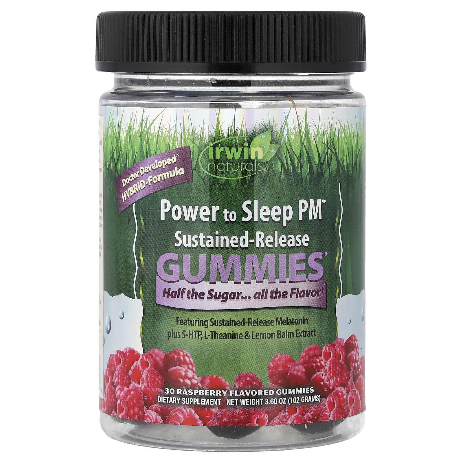 Irwin Naturals Power to Sleep PM Gummies – Raspberry – 30 gommes — Tunisie