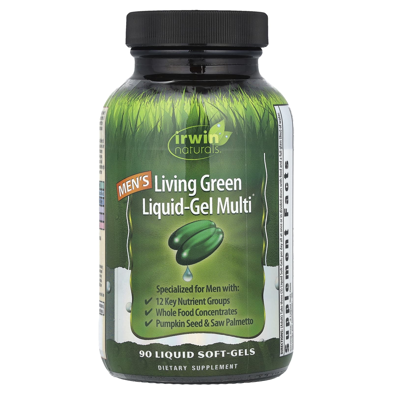 Irwin Naturals Men's Living Green Liquid-Gel Multi, 90 Liquid Soft-Gels — Tunisie