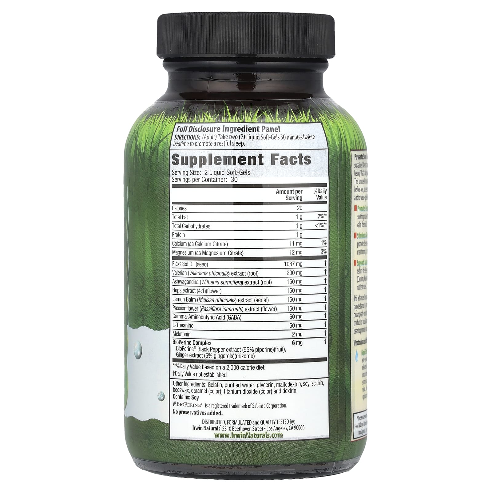 Irwin Naturals Power to Sleep PM, 60 Liquid Soft-Gels — photo 2 sur 2