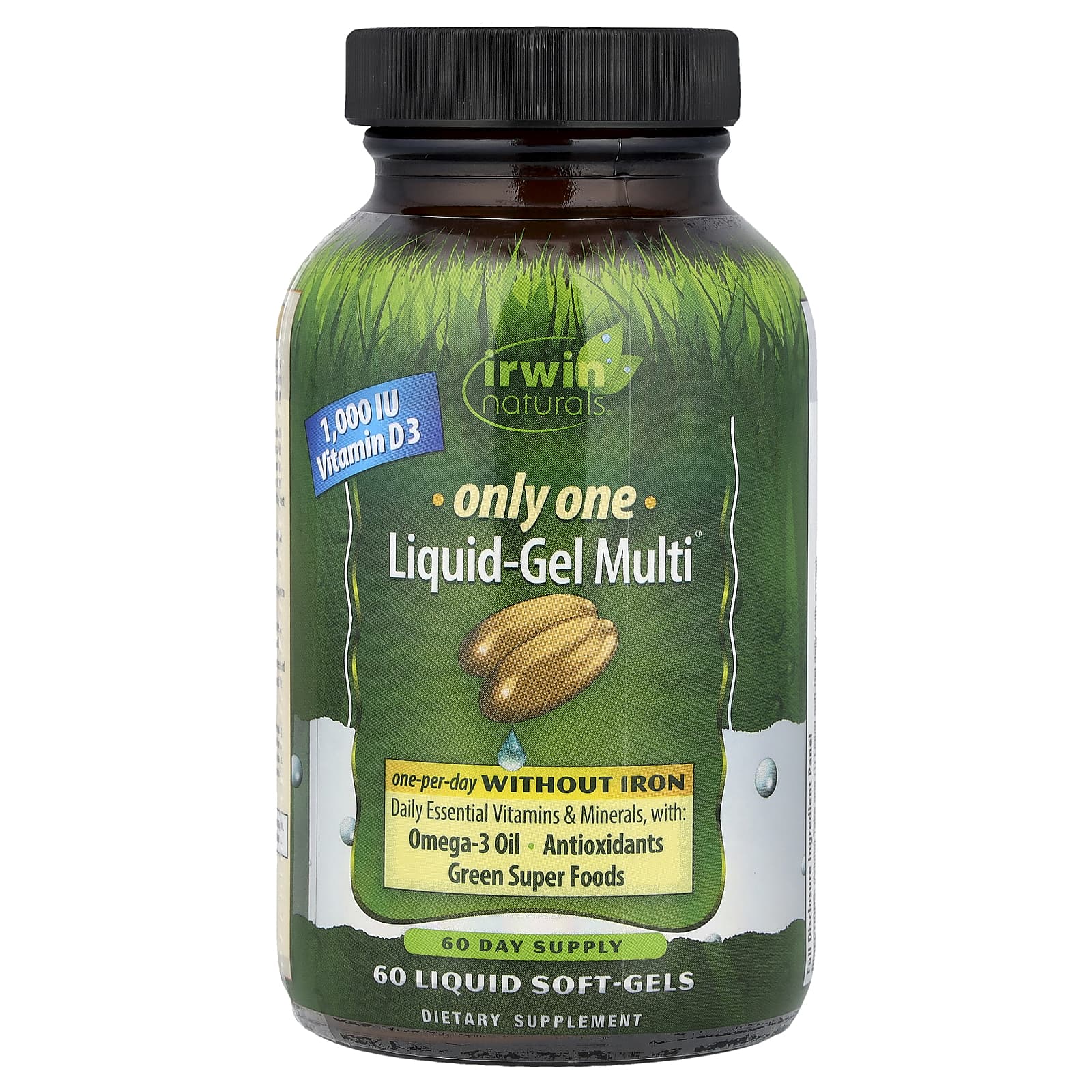 Irwin Naturals Only One, Liquid-Gel Multi, Without Iron, 60 Liquid Soft-Gels — Tunisie
