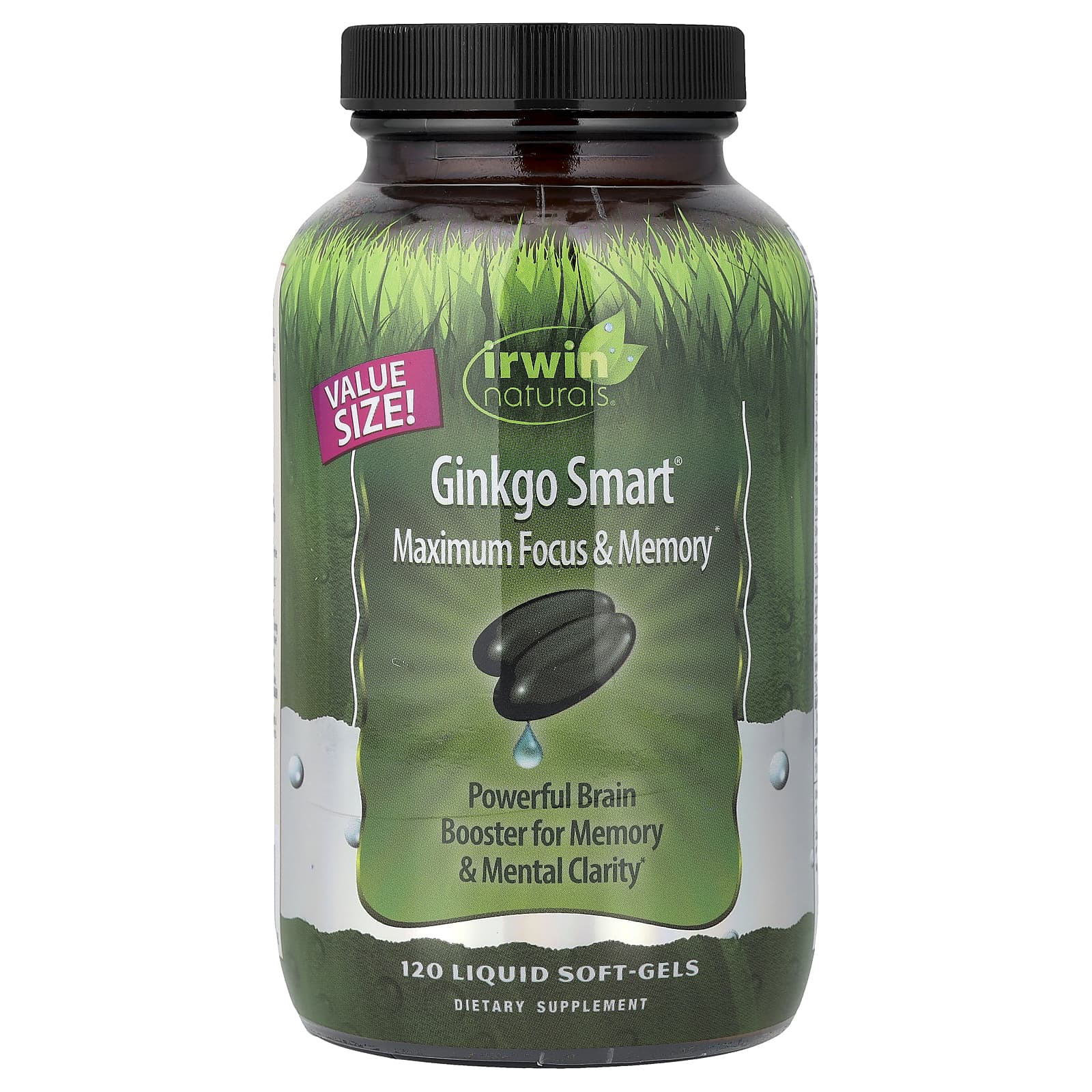 Irwin Naturals Ginkgo Smart, Maximum Focus & Memory, 120 Liquid Soft-Gels — Tunisie