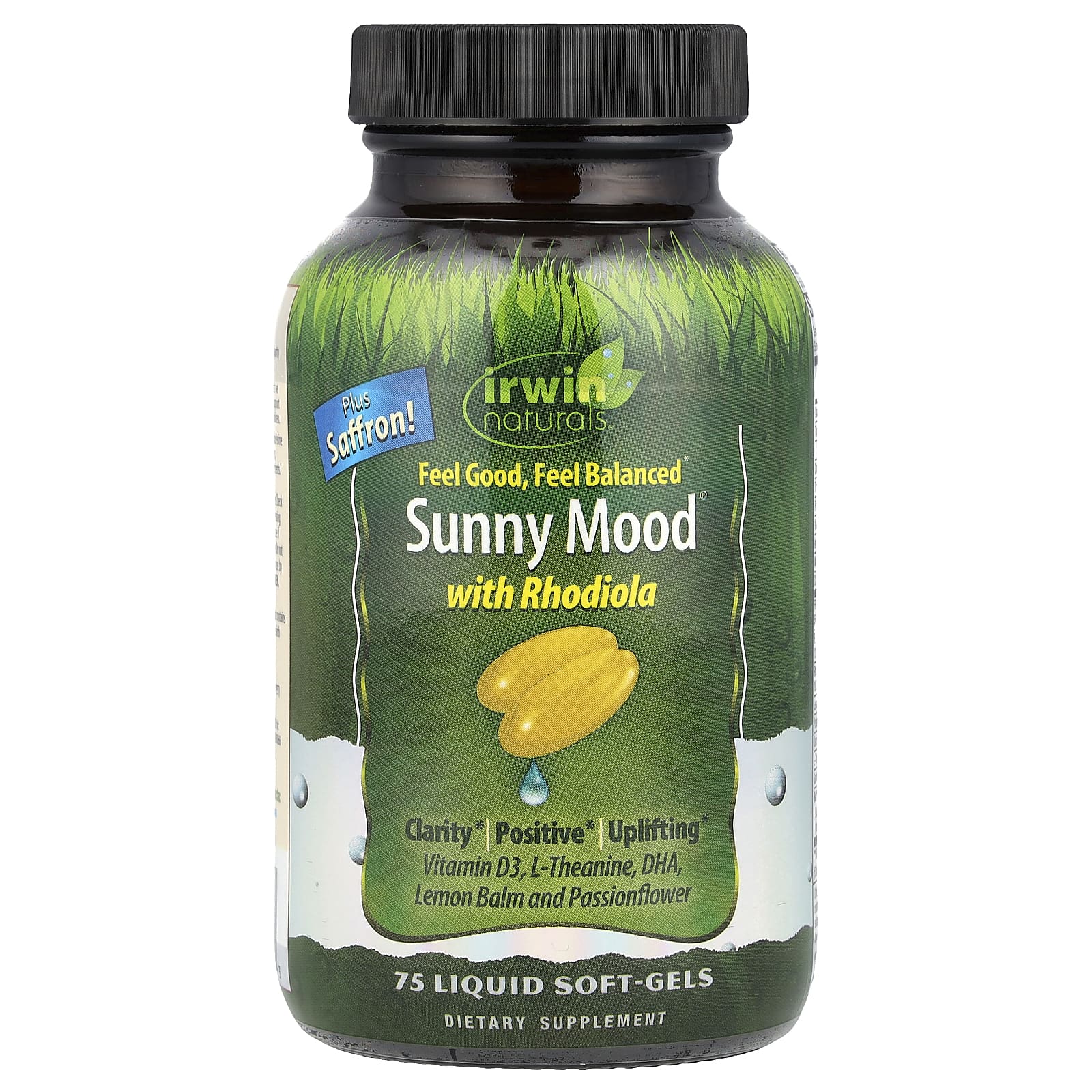 Irwin Naturals Sunny Mood with Rhodiola, 75 Liquid Soft-Gels — Tunisie