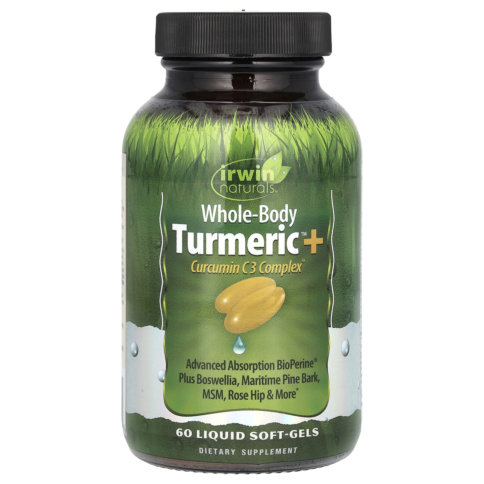 Irwin Naturals Whole-Body Turmeric + Curcumin C3 Complex, 60 Liquid Soft-Gels — Tunisie