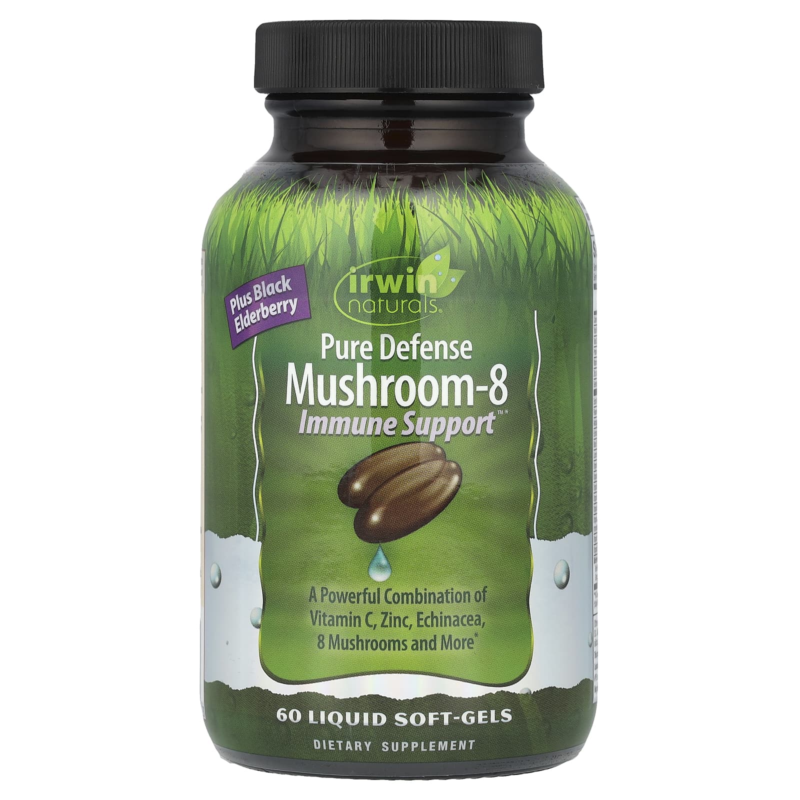 Irwin Naturals Pure Defense Mushroom-8, Immune Support, 60 Liquid Soft-Gels — Tunisie