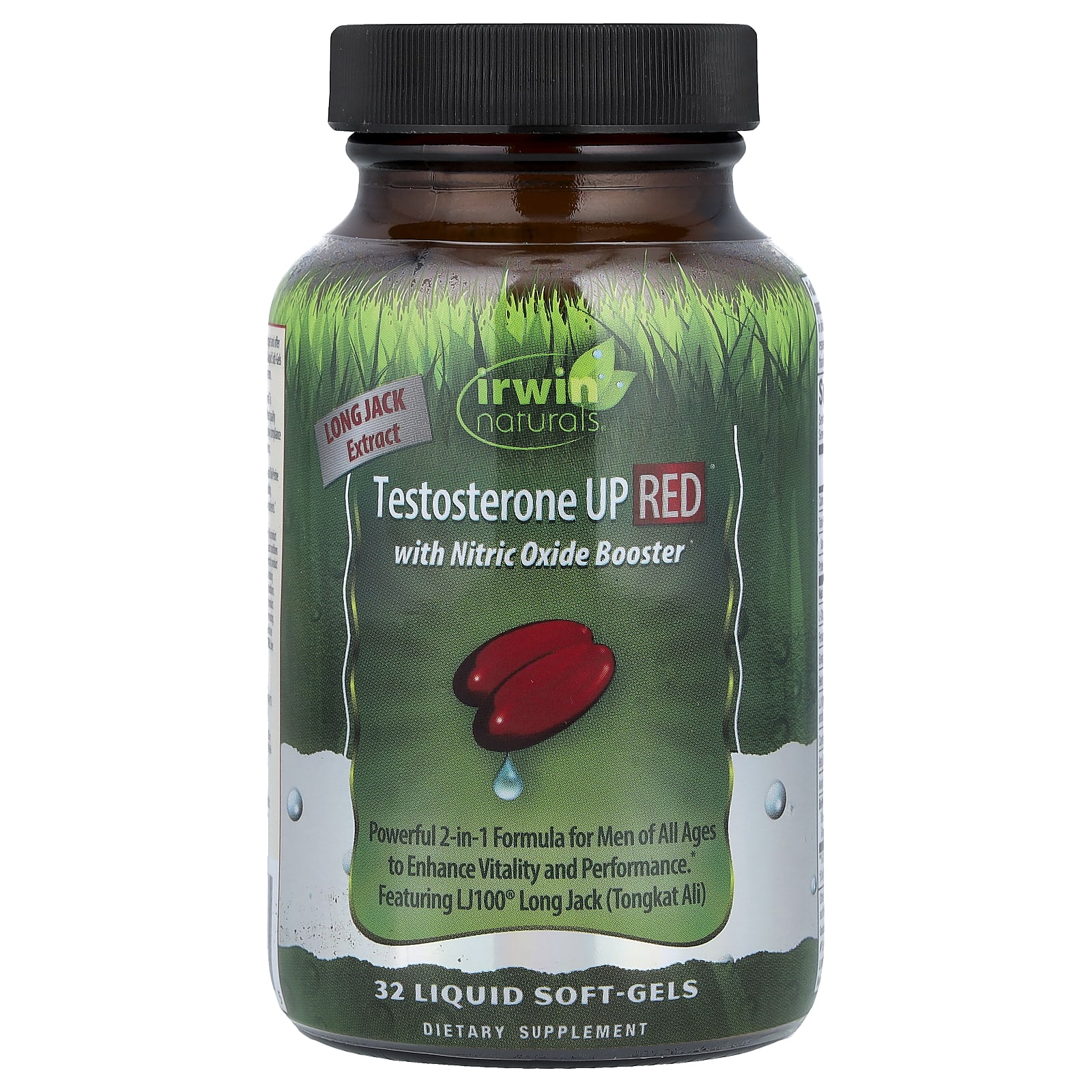 Irwin Naturals Testosterone UP Red with Nitric Oxide Booster, 32 Liquid Soft-Gels — Tunisie