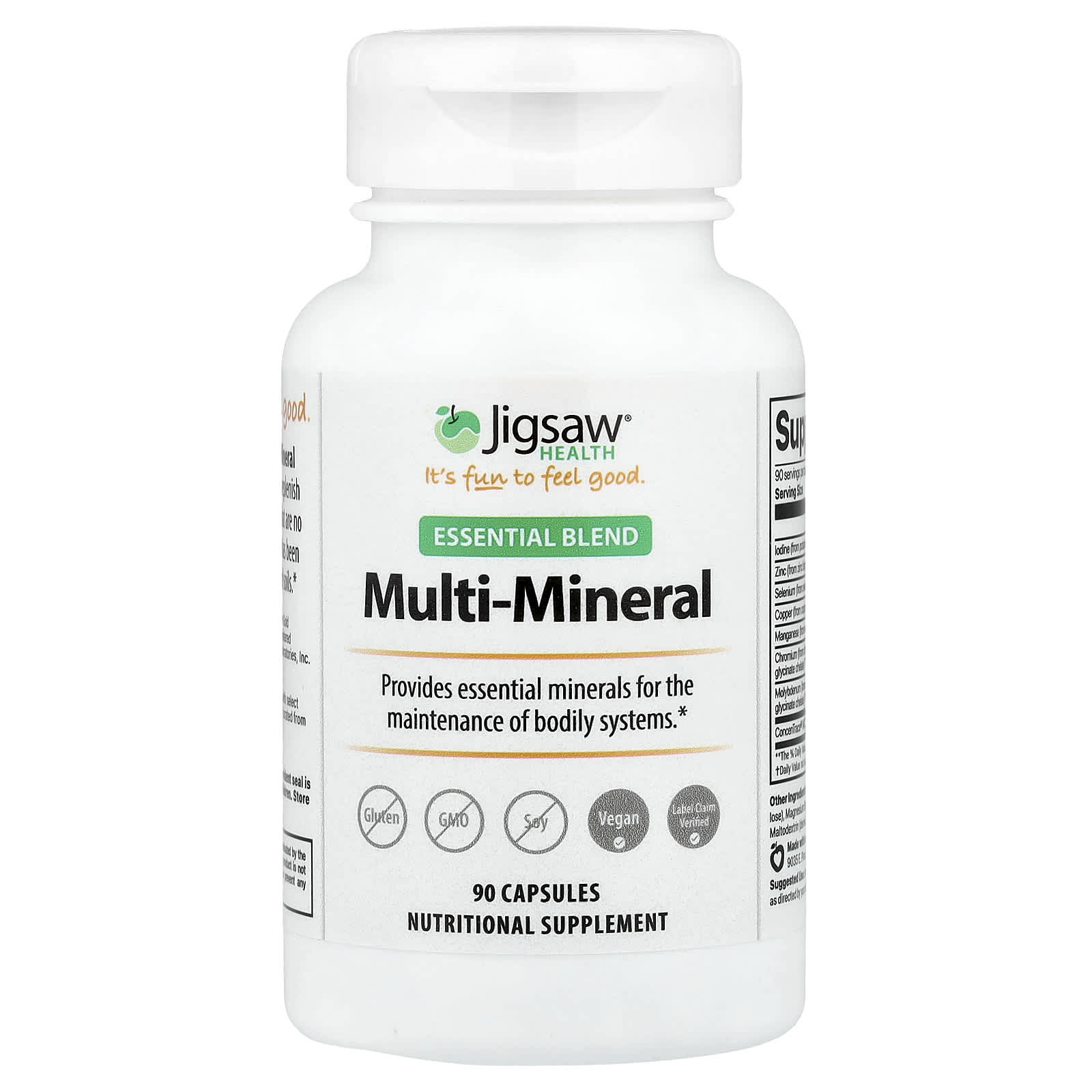 Jigsaw Health Essential Blend, Multi-Mineral – 90 gélules — Tunisie