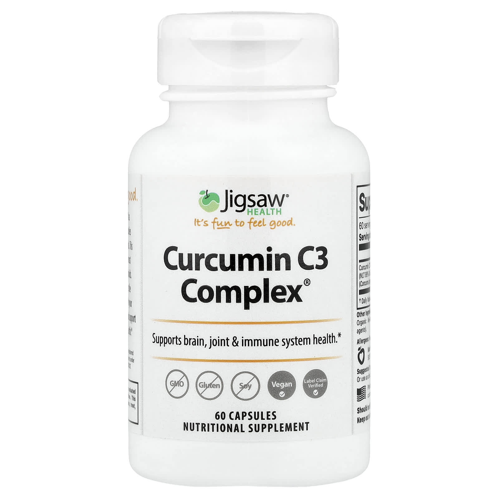 Jigsaw Health Curcumin C3 Complex – 60 gélules — Tunisie