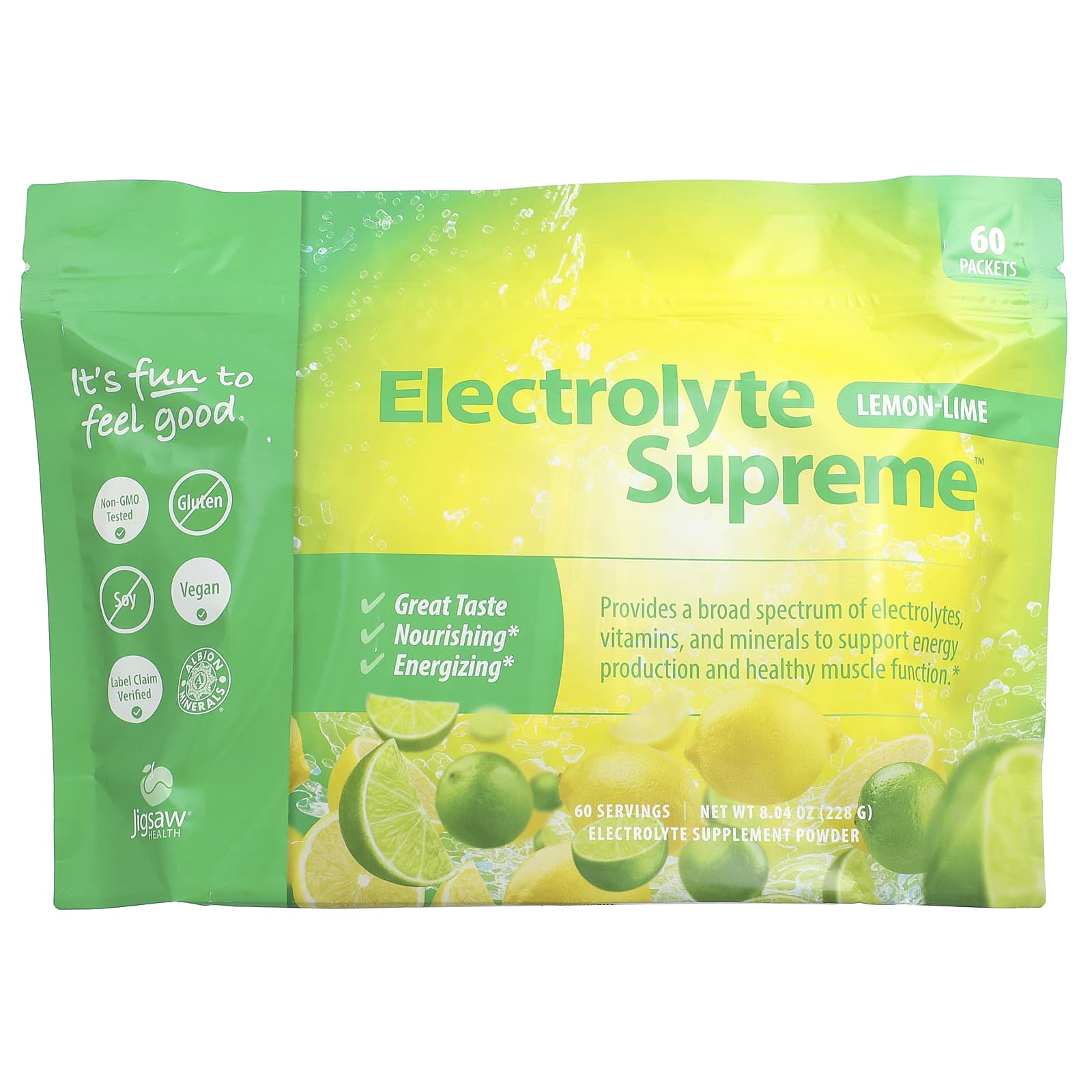 Jigsaw Health Electrolyte Supreme – Lemon-Lime – 3,8 g — Tunisie
