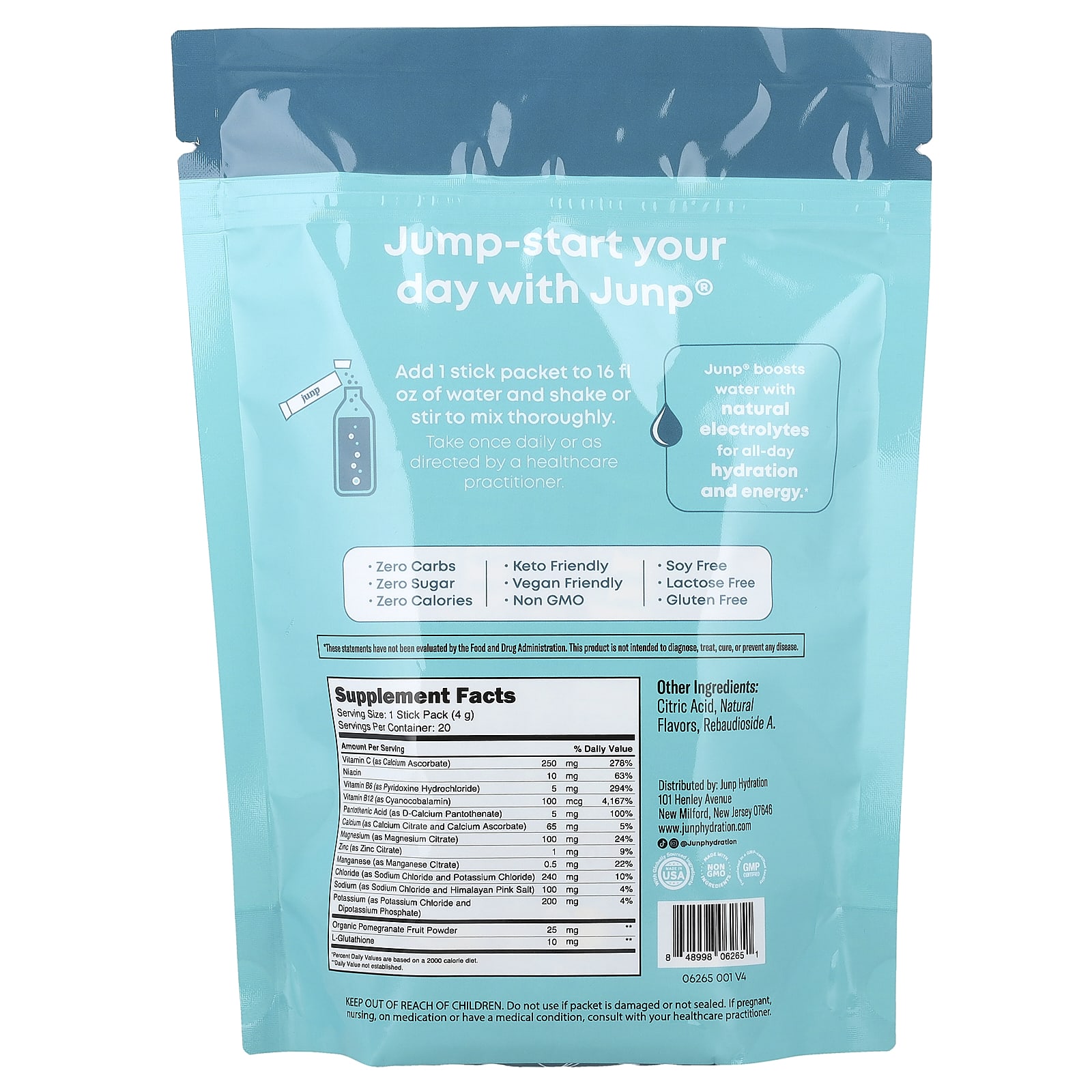 JUNP Hydration Electrolyte Powder Mix, Pina Colada – 4 g — photo 2 sur 2