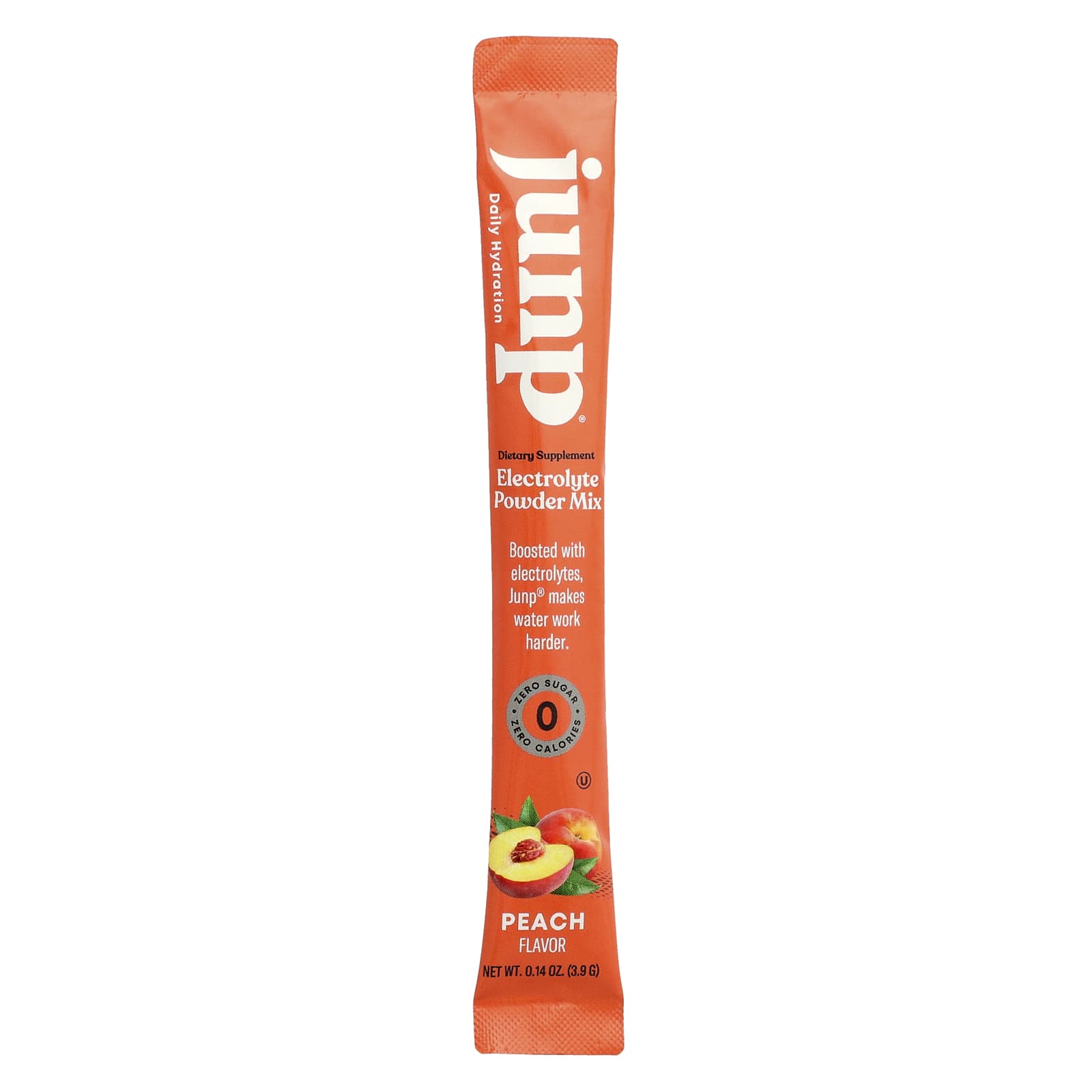 JUNP Hydration Electrolyte Powder Mix – Peach – 3,9 g — étiquette 1