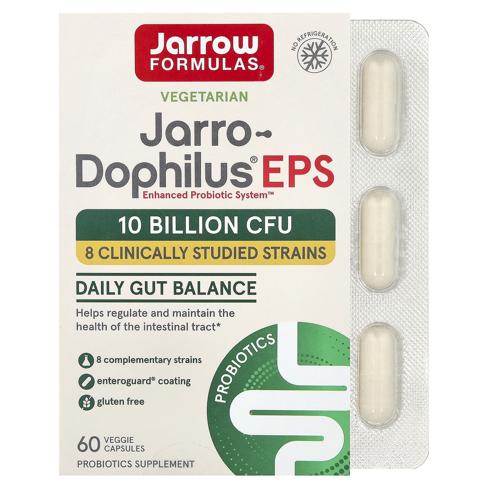 Jarrow Formulas Jarro-Dophilus EPS – 5 milliards UFC – 60 gélules végétales — Tunisie