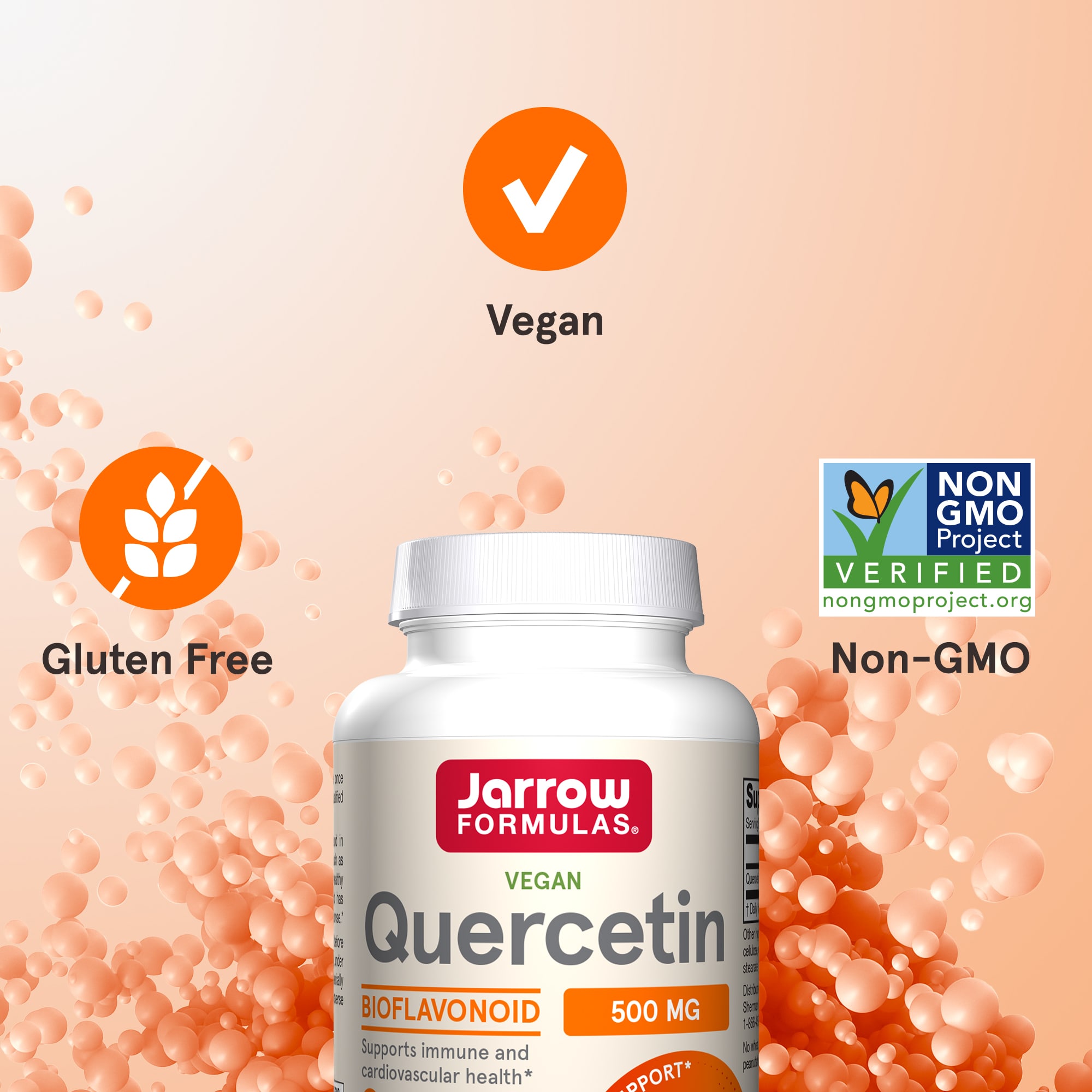 Jarrow Formulas Vegan Quercetin – 100 gélules végétales — étiquette 3