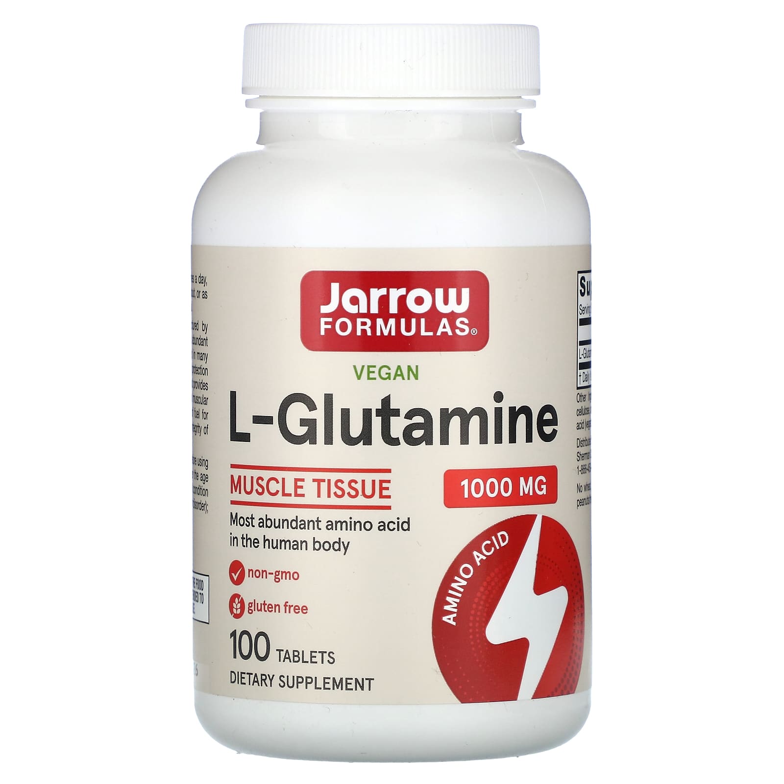 Jarrow Formulas L-Glutamine – 100 comprimés — Tunisie