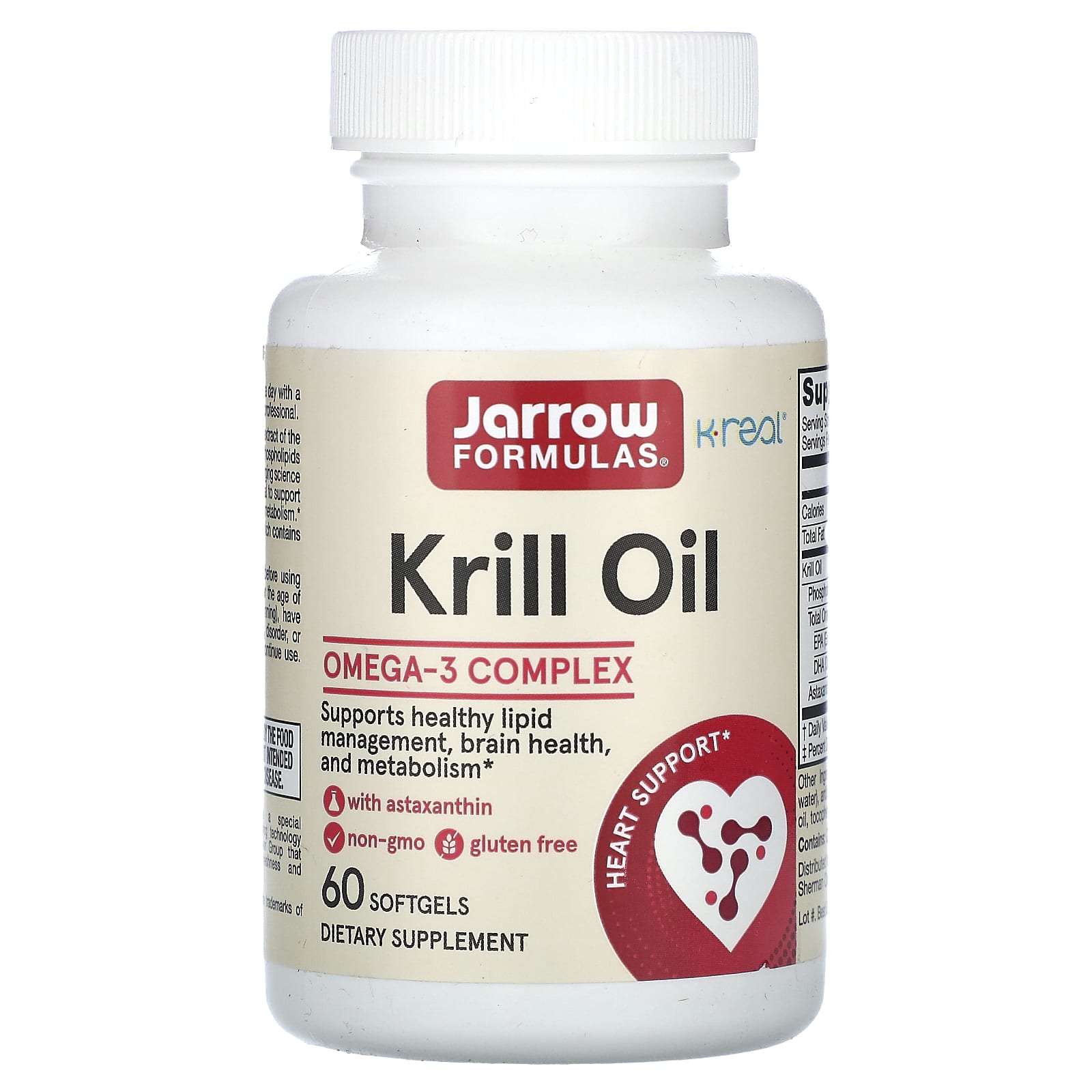 Jarrow Formulas Krill Oil – 60 capsules molles — Tunisie