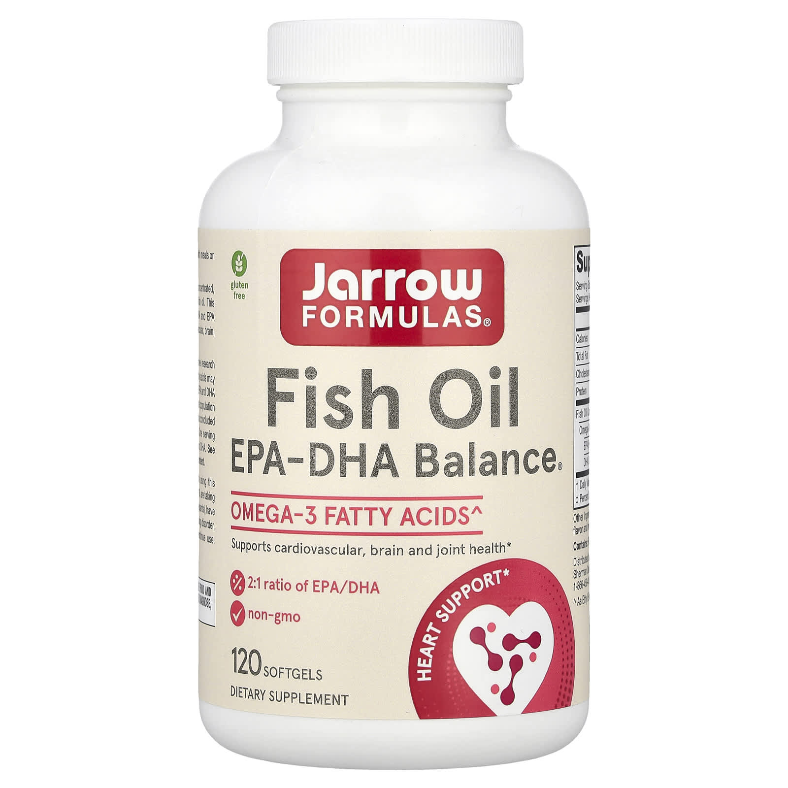 Jarrow Formulas Fish Oil, EPA-DHA Balance – 120 capsules molles — Tunisie