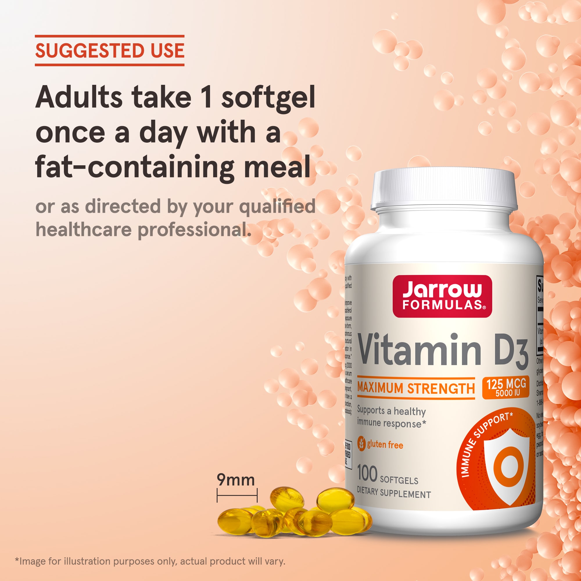 Jarrow Formulas Vitamin D3 – 100 capsules molles — étiquette 4