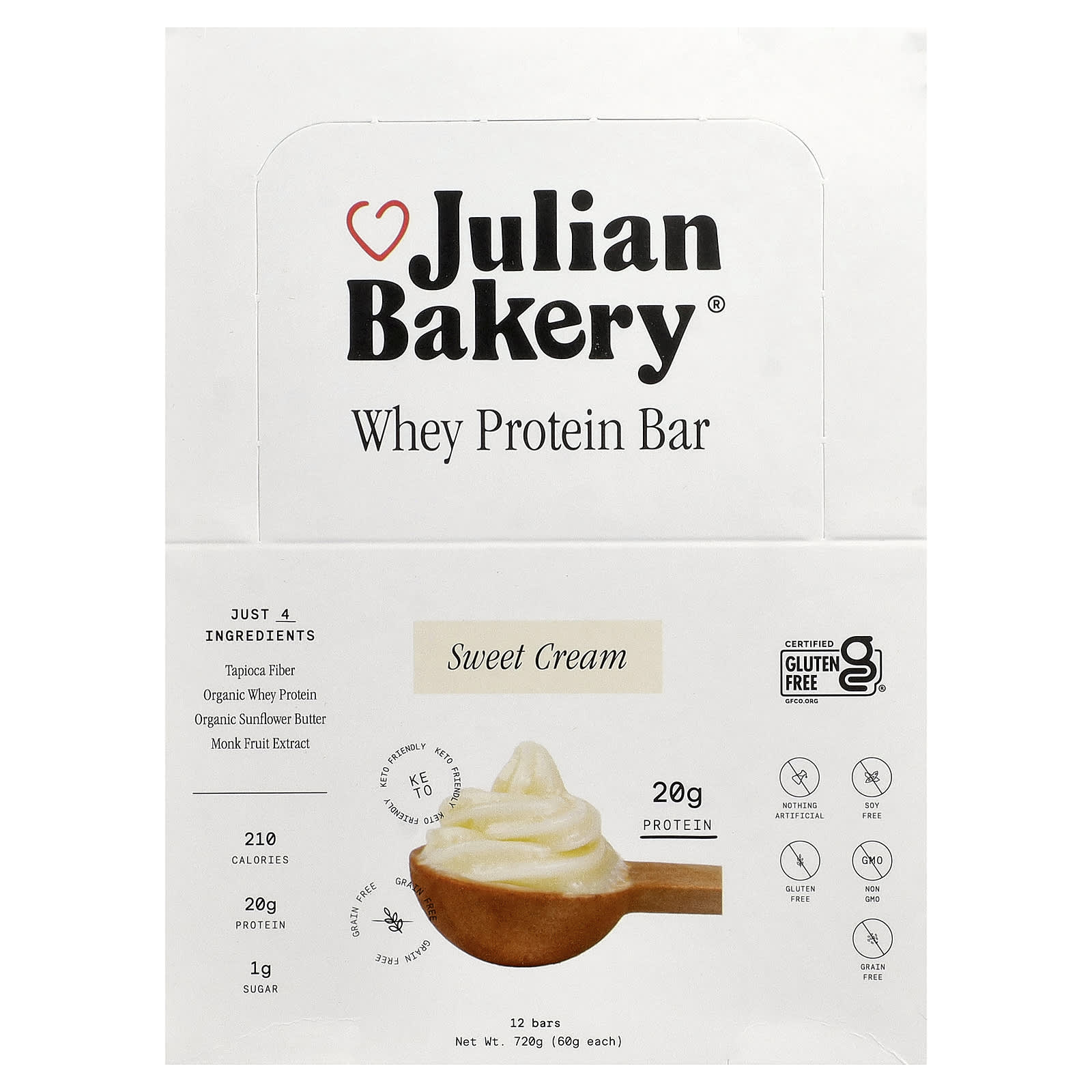 Julian Bakery Whey Protein Bar – Sweet Cream – 60 g — Tunisie