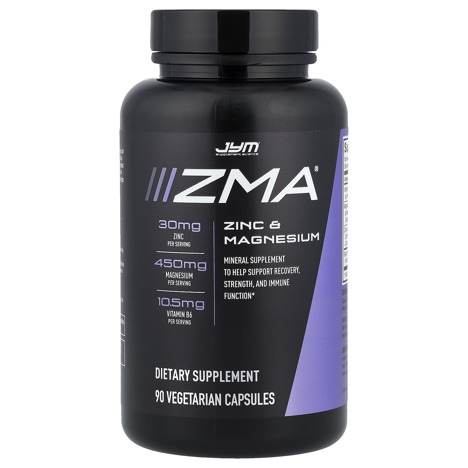 JYM Supplement Science ZMA, Zinc & Magnesium – 90 gélules végétales — Tunisie