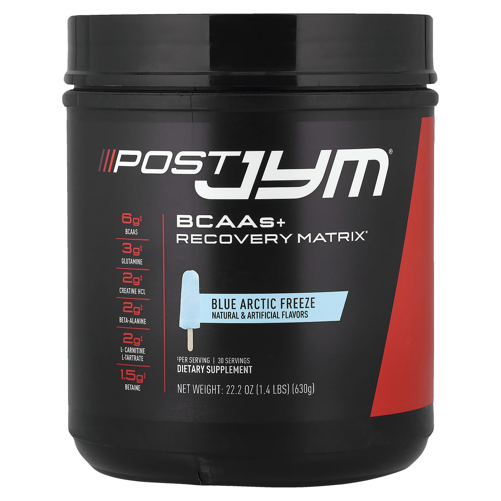 JYM Supplement Science Post JYM, BCAAs + Recovery Matrix, Blue Artic Freeze – 630 g — Tunisie