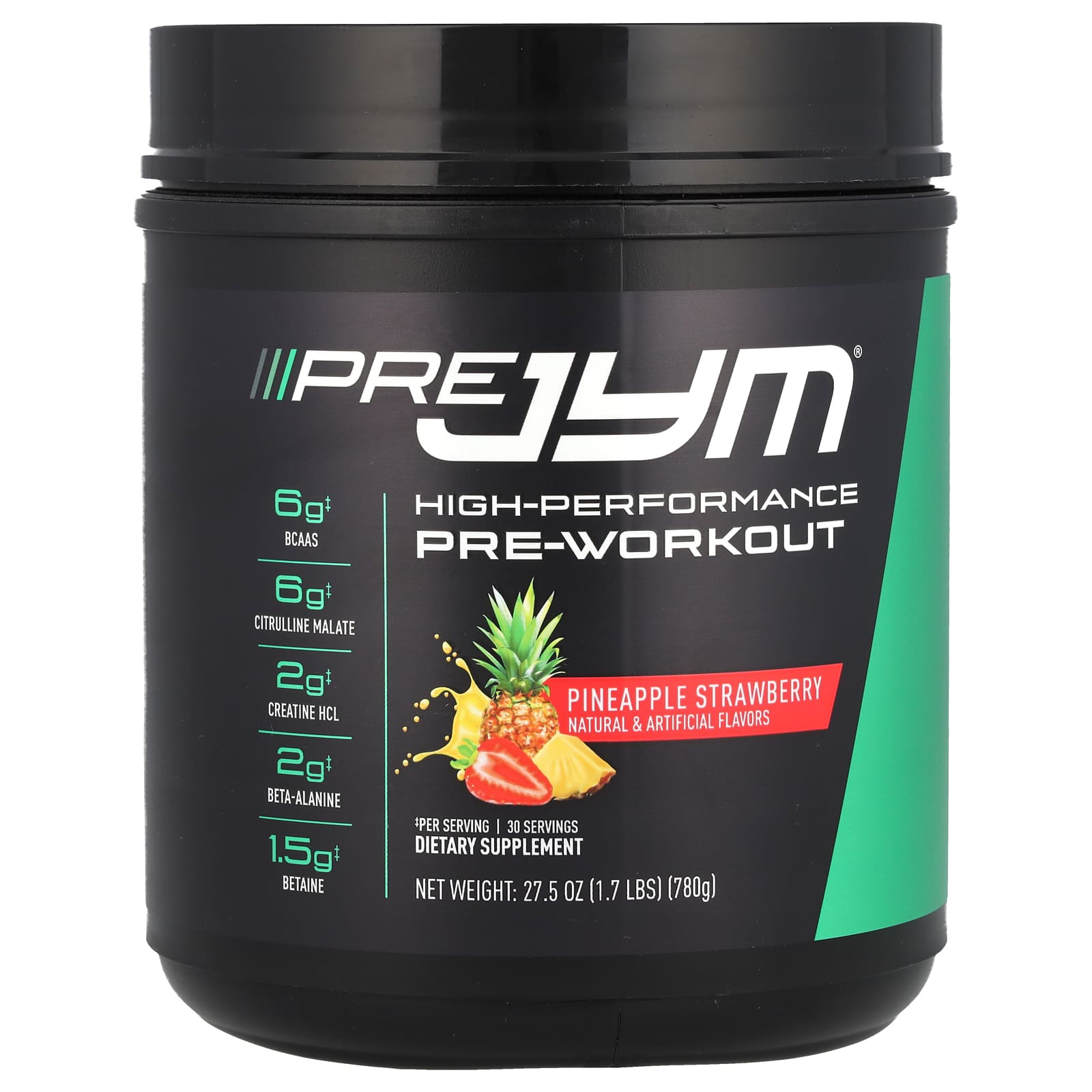 JYM Supplement Science Pre JYM, High-Performance Pre-Workout – Pineapple Strawberry – 780 g — Tunisie