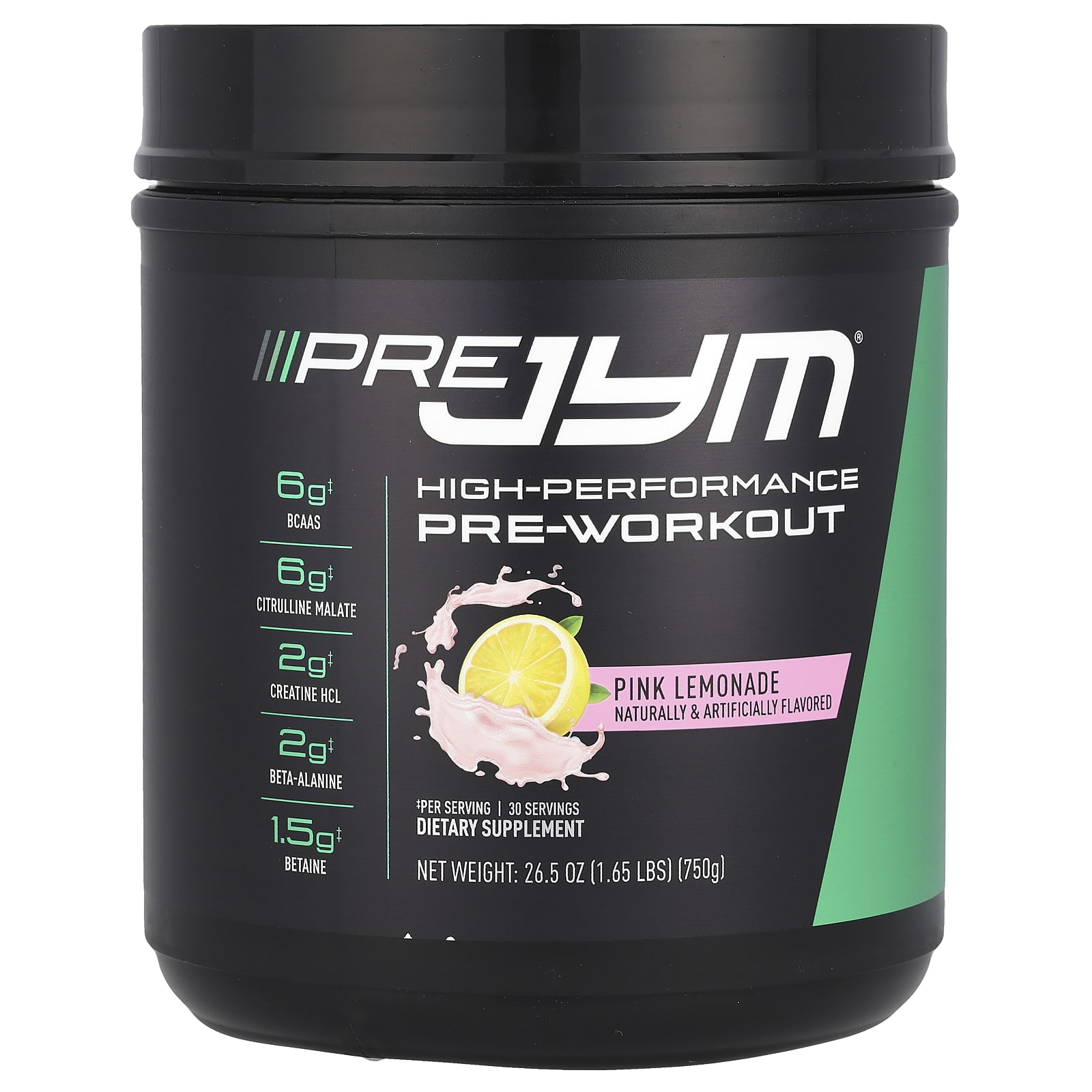 JYM Supplement Science Pre JYM, High-Performance Pre-Workout – Pink Lemonade – 750 g — Tunisie