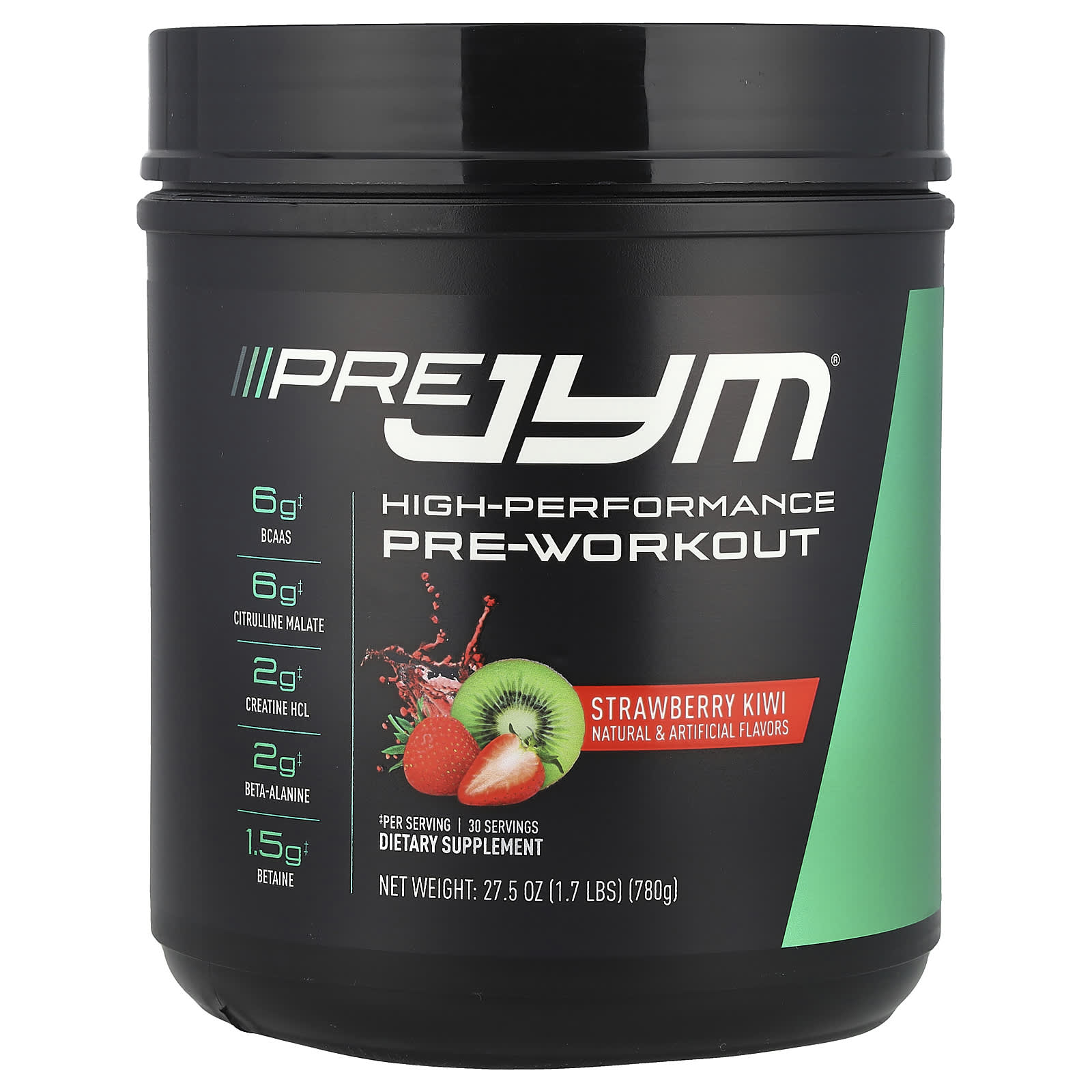 JYM Supplement Science Pre JYM, High-Performance Pre-Workout – Strawberry Kiwi – 780 g — Tunisie