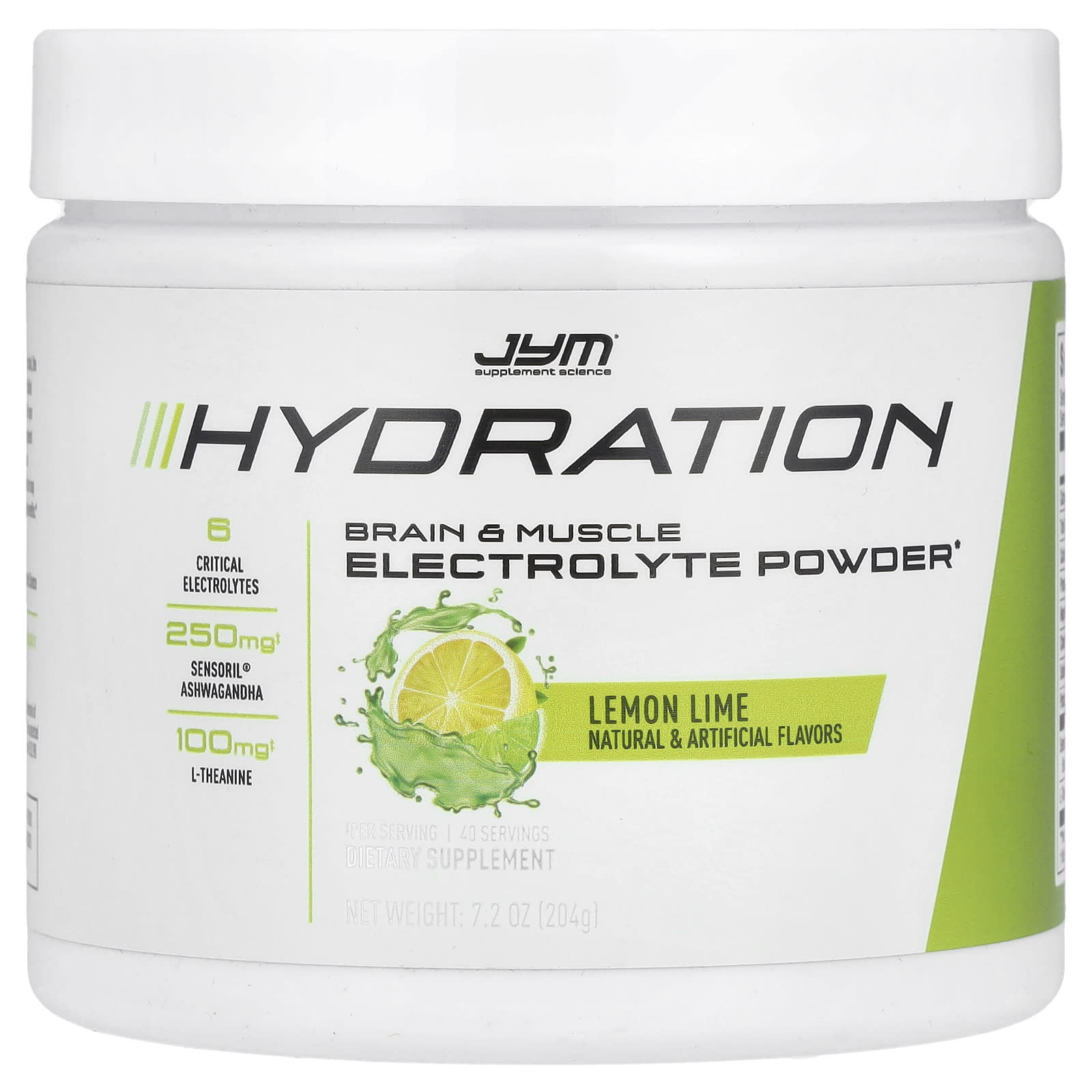 JYM Supplement Science Hydration, Electrolyte Powder – Lemon Lime – 204 g — Tunisie