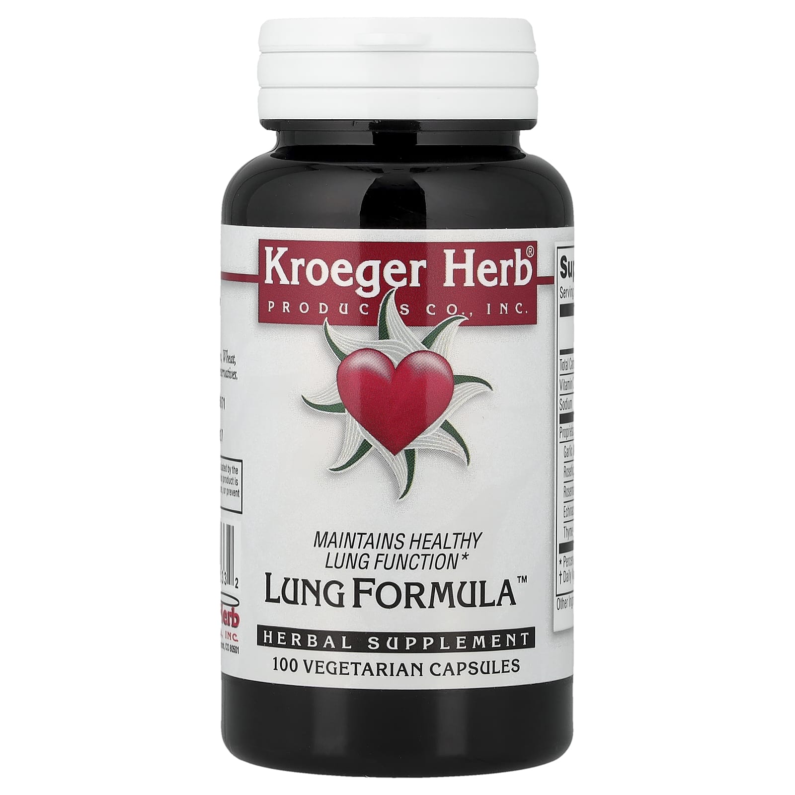 Kroeger Herb Co Lung Formula – 100 gélules végétales — Tunisie
