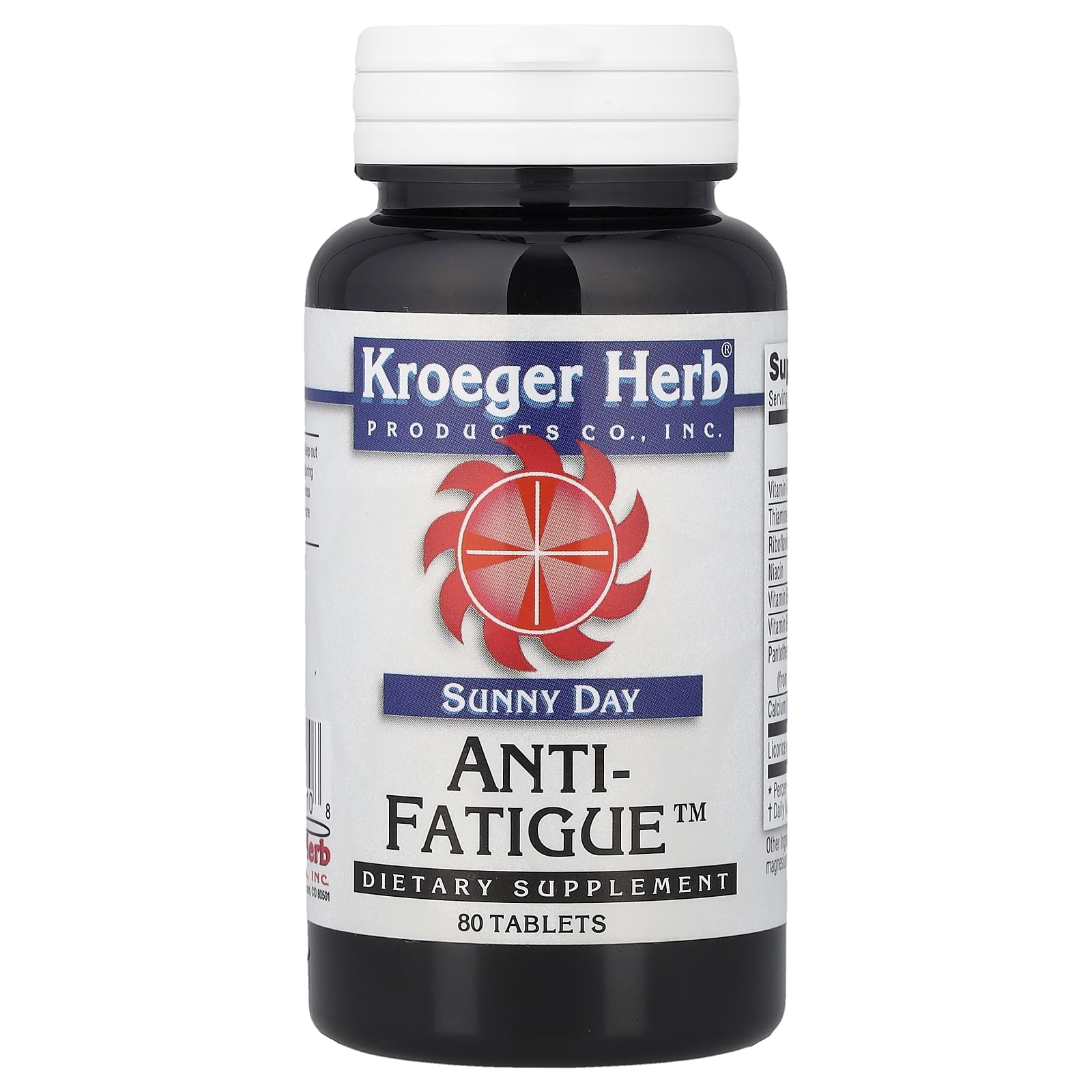 Kroeger Herb Co Sunny Day, Anti-Fatigue – 80 comprimés — Tunisie