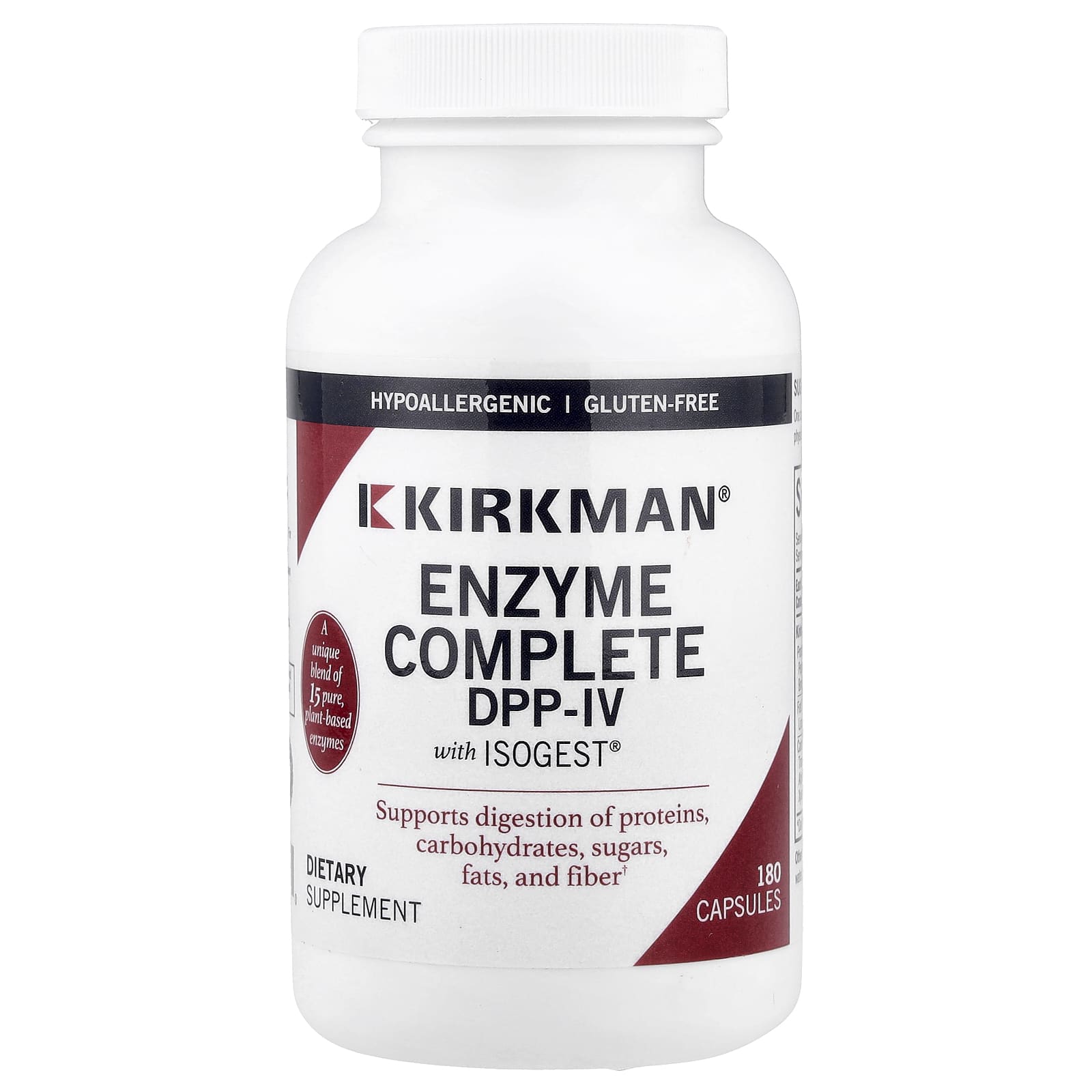 Kirkman Labs Enzyme Complete DPP-IV With ISOGEST – 180 gélules — Tunisie