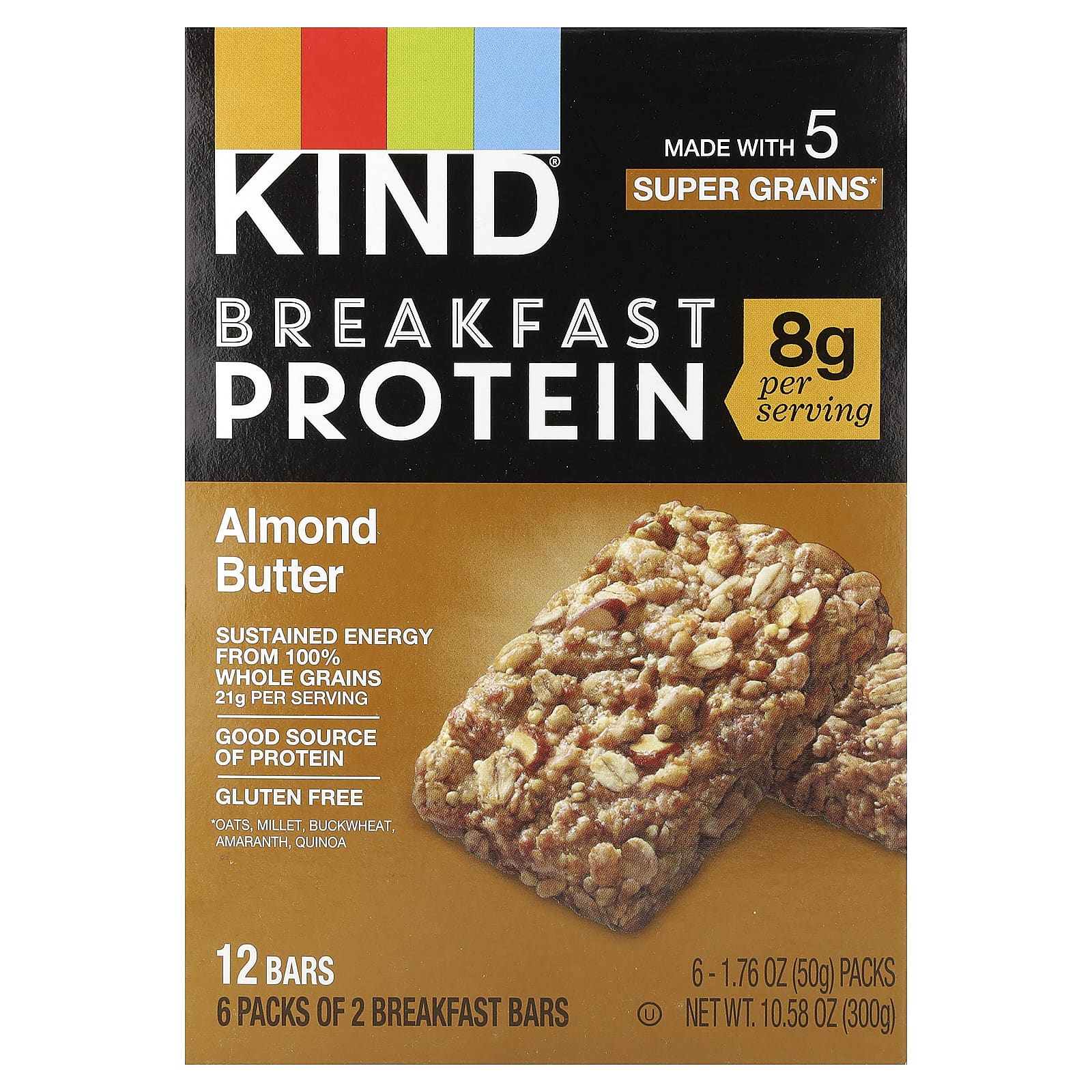 KIND Bars Breakfast Protein Bars, Almond Butter – 50 g — Tunisie