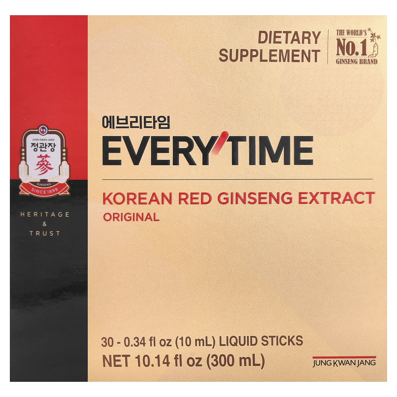 JungKwanJang Korean Red Ginseng Extract, Everytime, Original – 10 ml — Tunisie