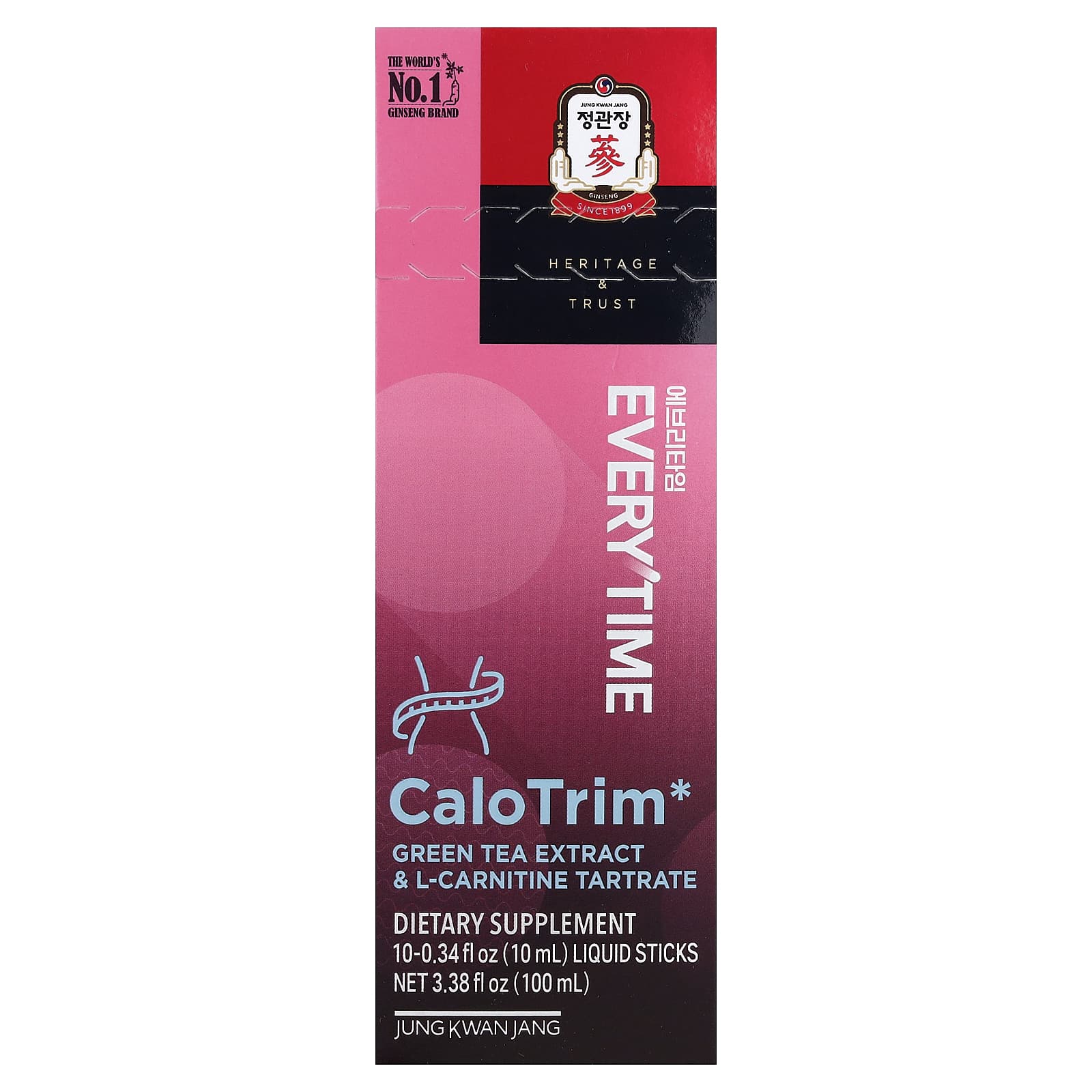 JungKwanJang Everytime CaloTrim, Green Tea Extract & L-Carnitine Tartrate – 10 ml — Tunisie