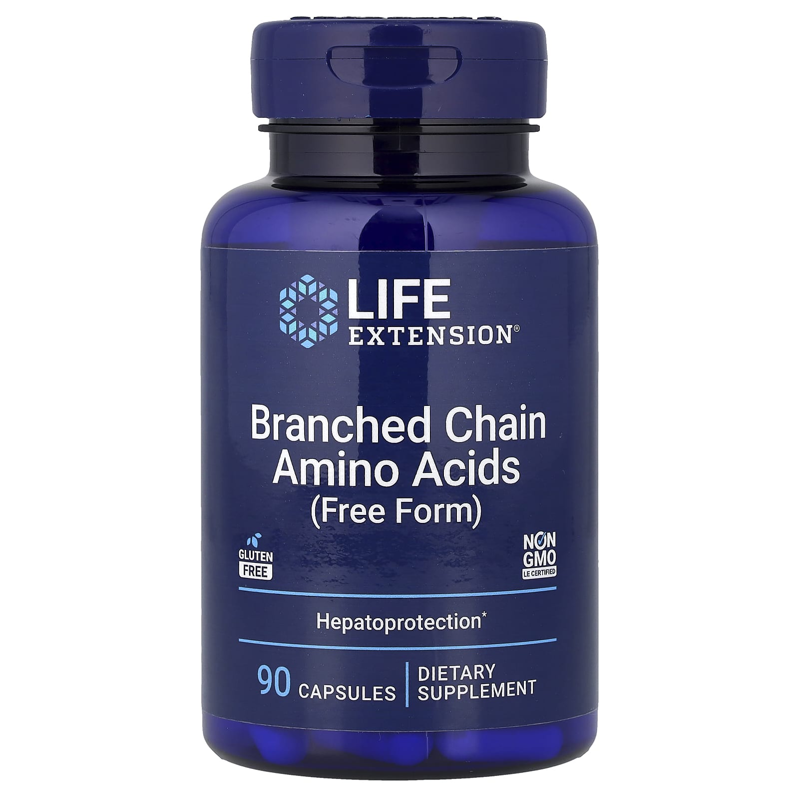 Life Extension Branched Chain Amino Acids, Free Form – 90 gélules — Tunisie