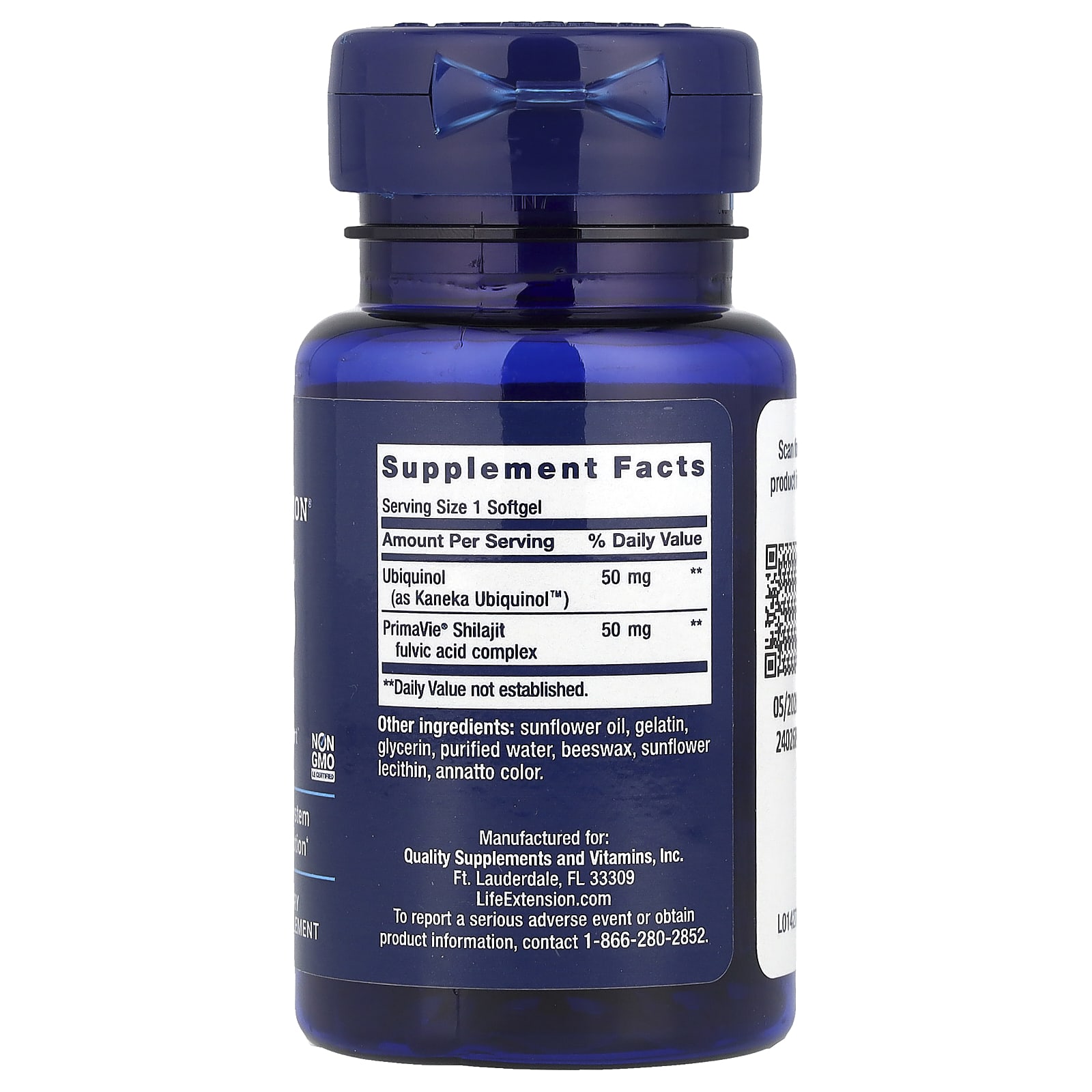 Life Extension Super Ubiquinol CoQ10 with Enhanced Mitochondrial Support – 30 capsules molles — photo 2 sur 2