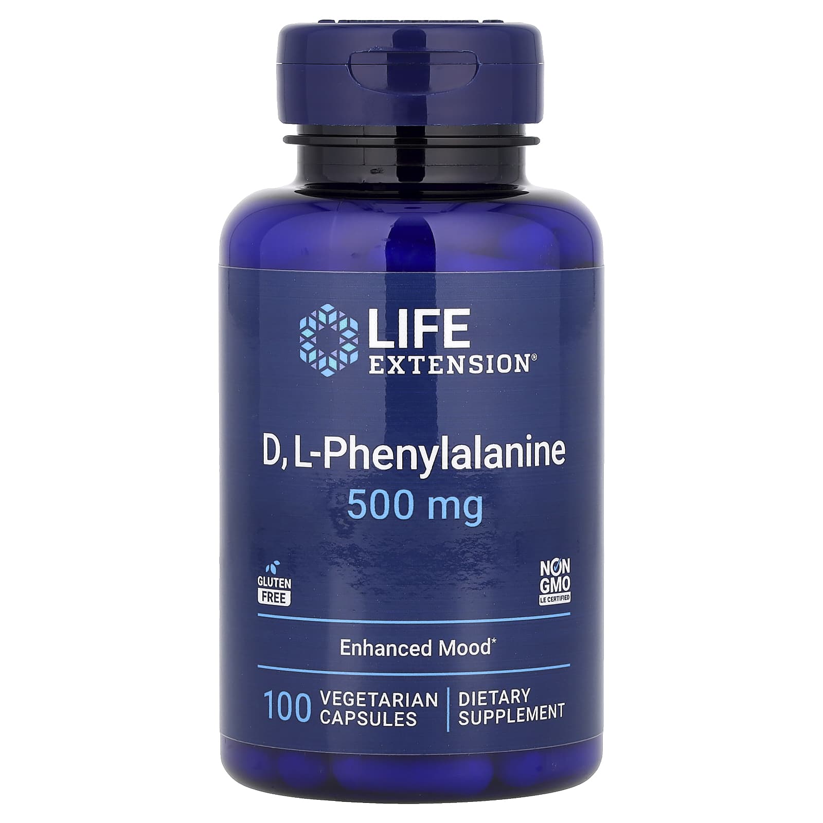 Life Extension D, L-Phenylalanine – 100 gélules végétales — Tunisie