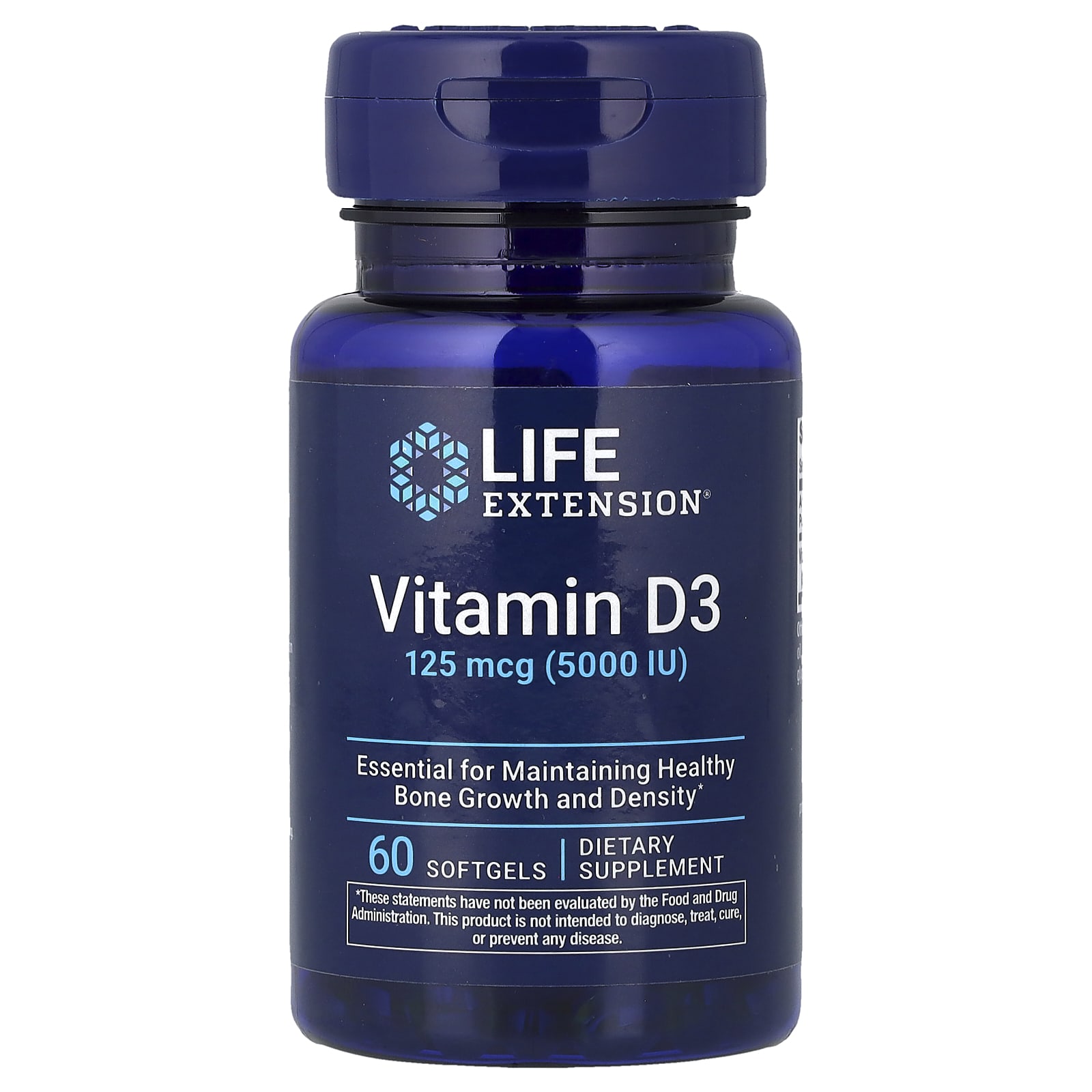 Life Extension Vitamin D3 – 125 µg – 60 capsules molles — Tunisie